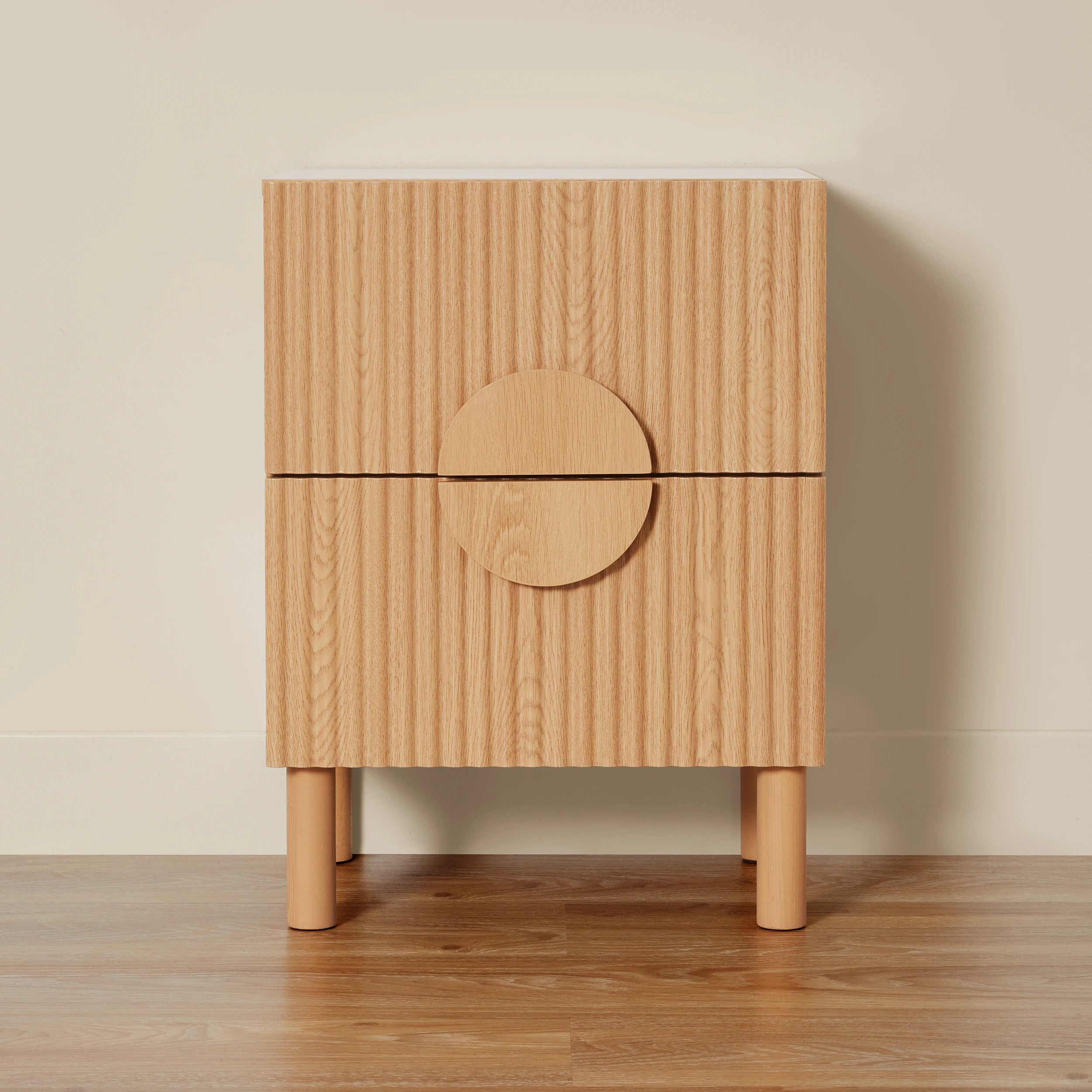 2 Ryan Ribbed Bedside Table, 2 of 7