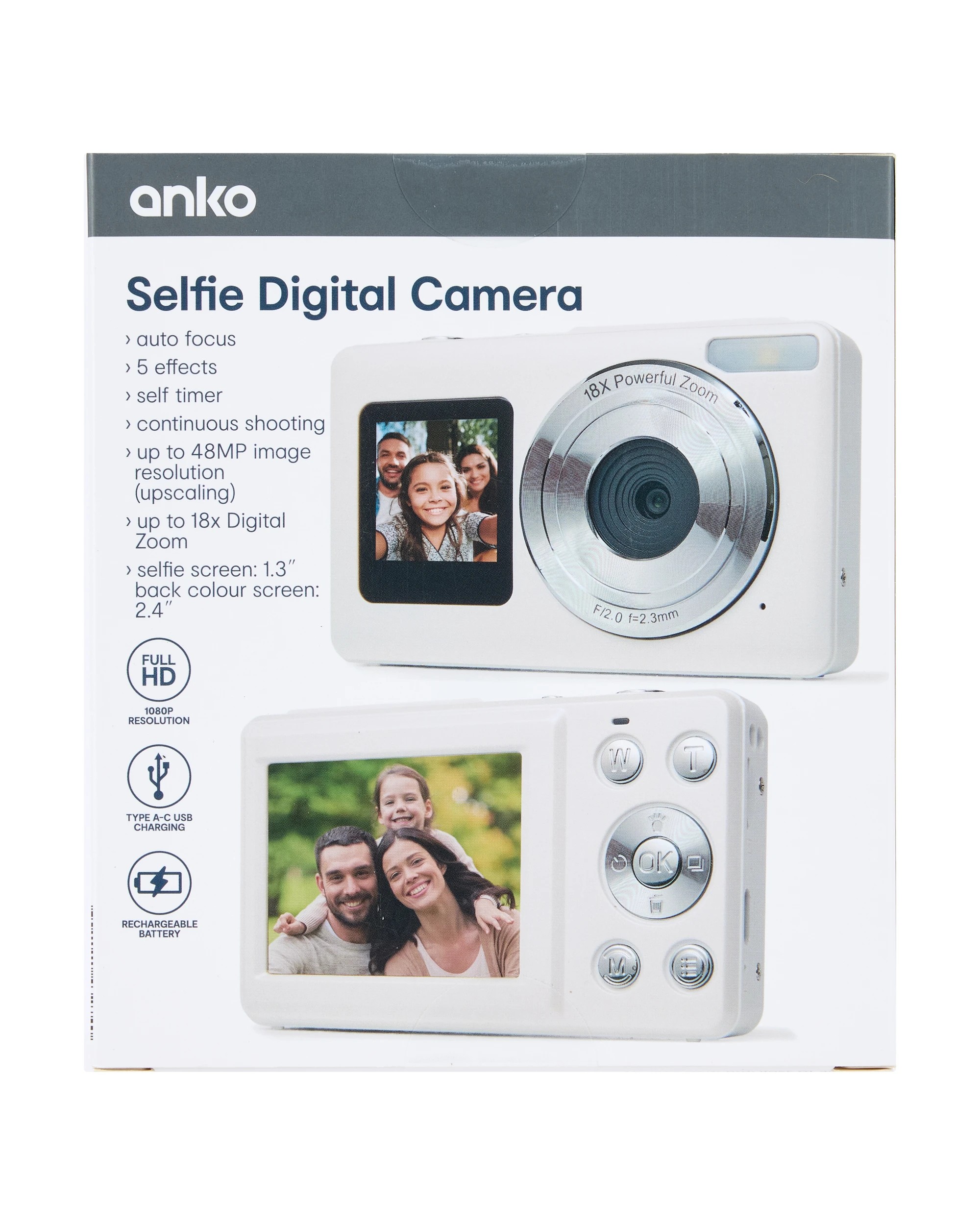 9 Selfie Digital Camera - White, 9 of 9