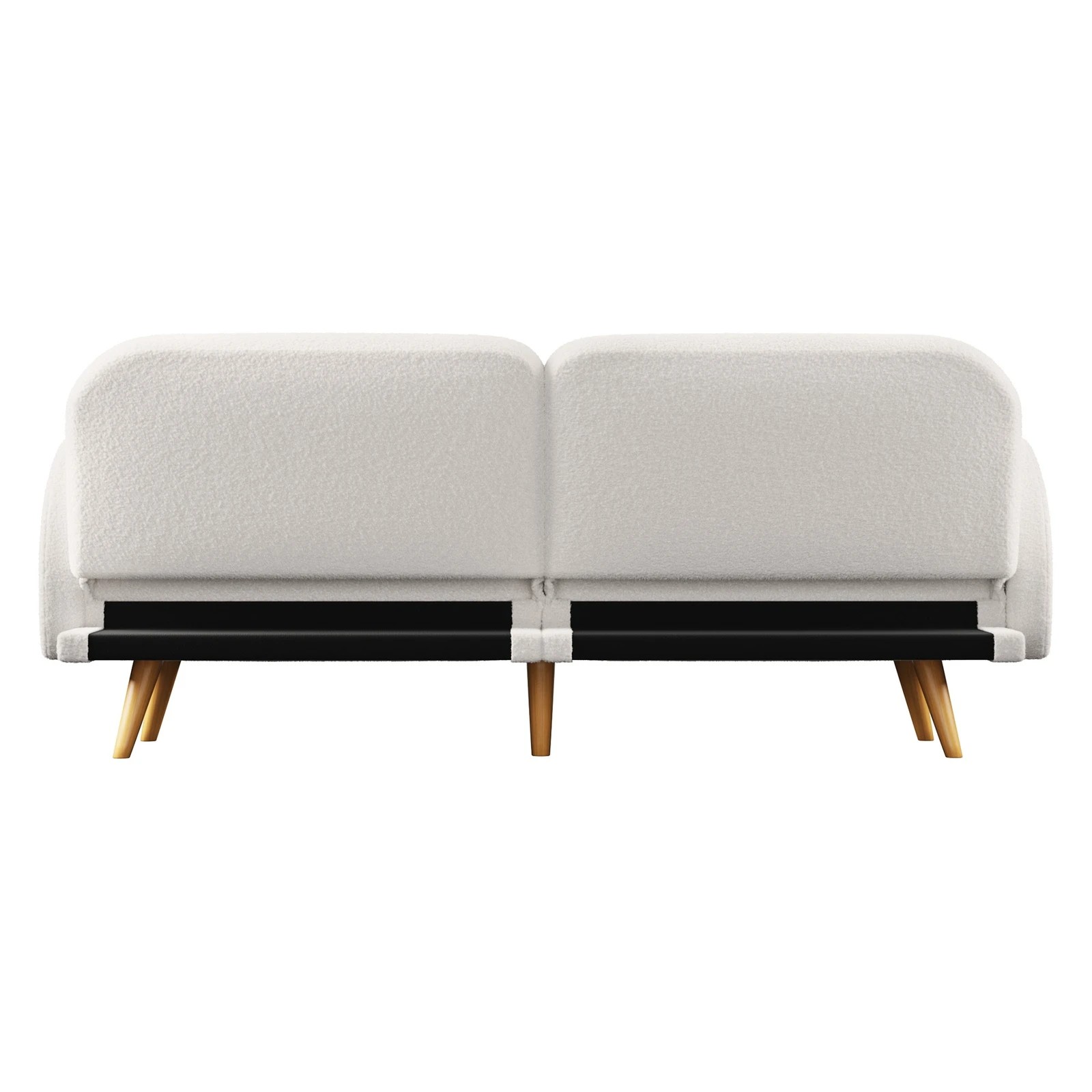 10 Oikiture Boucle Sofa Bed 3 Seater Recliner - White, 10 of 10