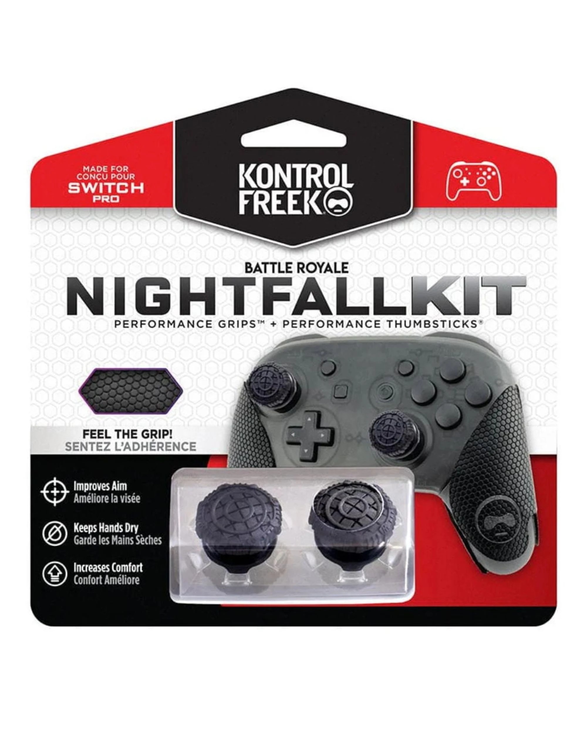 1 KontrolFreek Battle Royale Nightfall Performance Kit for Switch Pro - Black, 1 of 3
