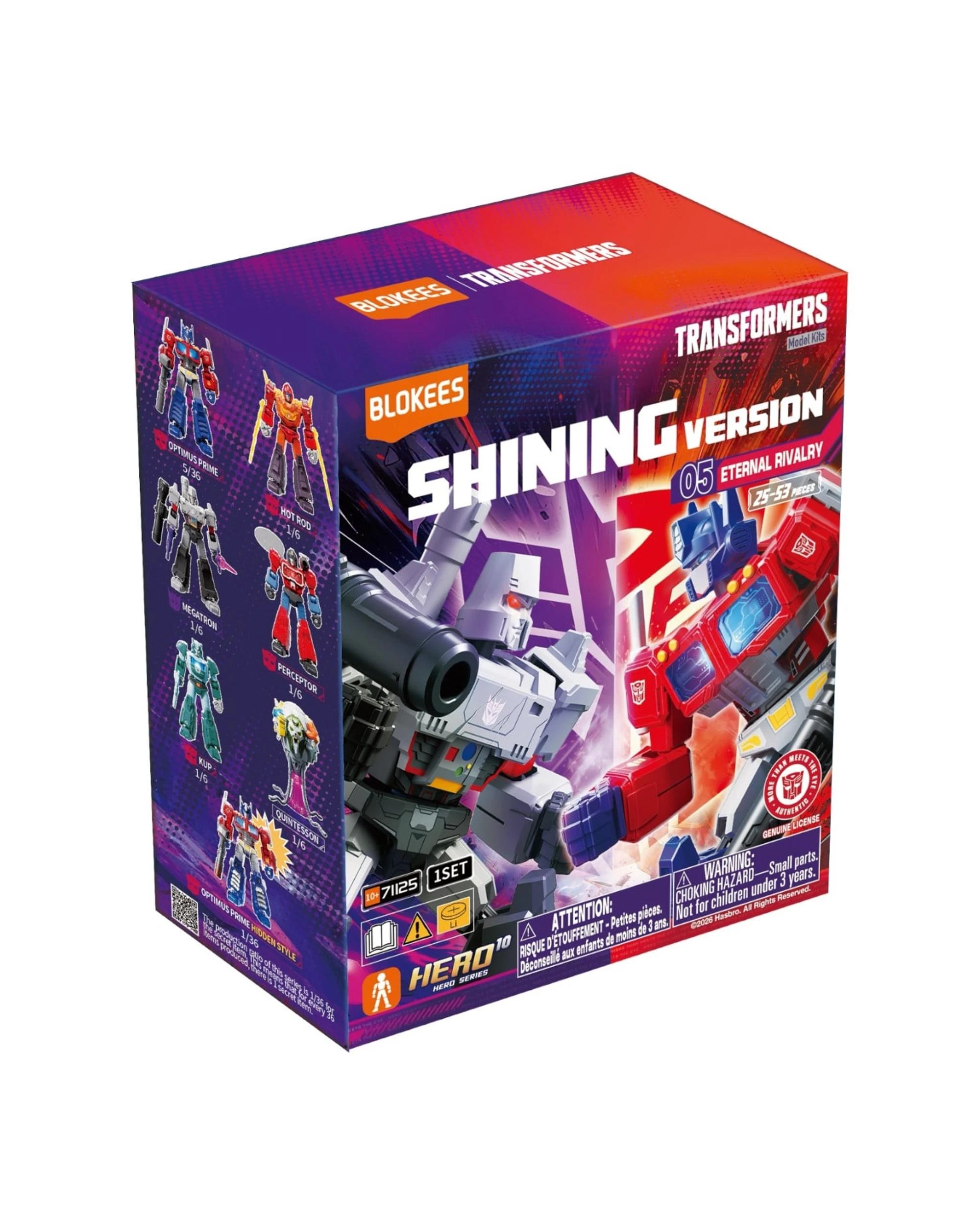 1 Blokees Transformers Shining Version 05 Fatal Confrontation Blind Box, 1 of 9