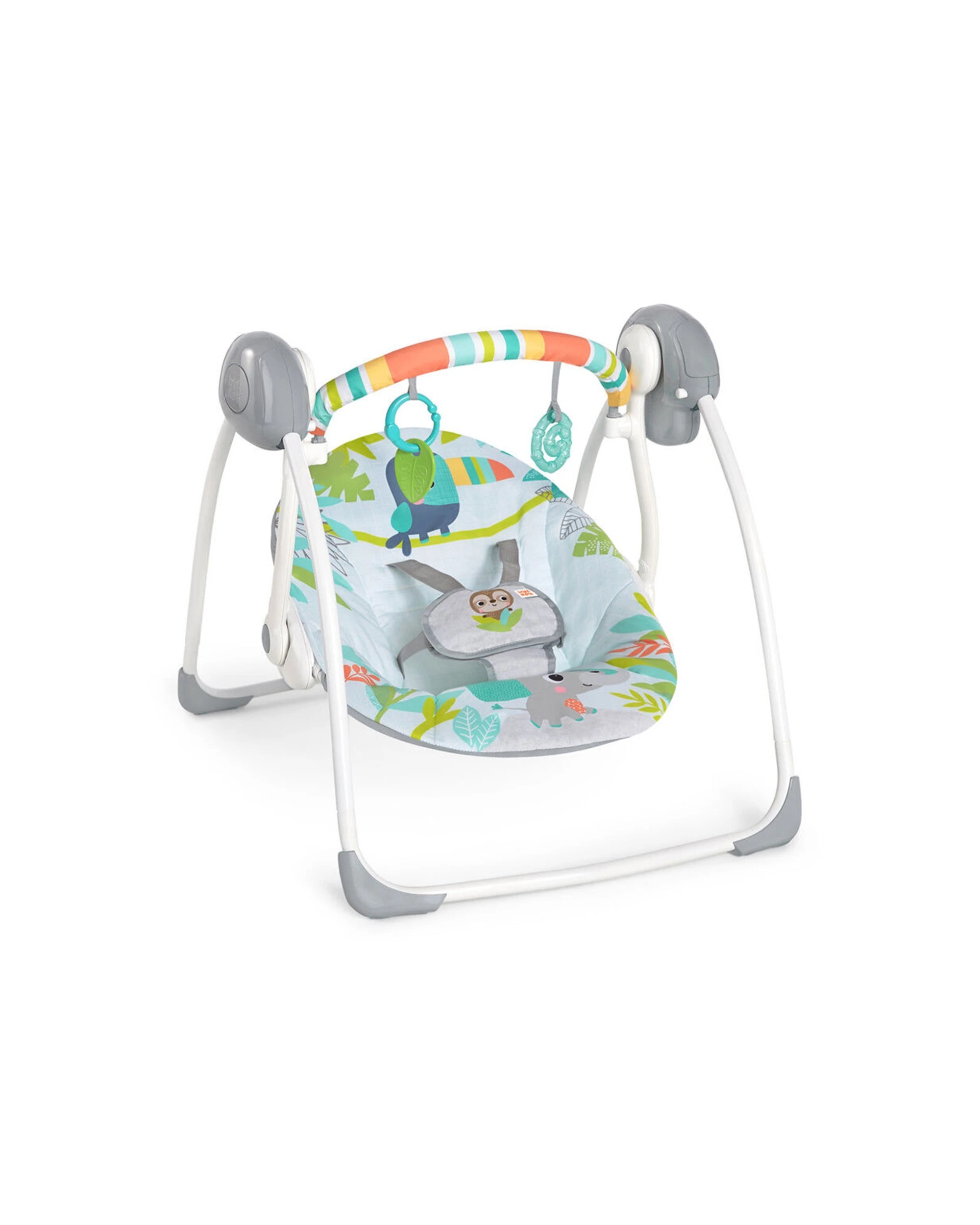 1 Bright Starts Rainforest Vibes Portable Baby Swing 6 Speeds 10 Sounds 0 Months - Multi, 1 of 6
