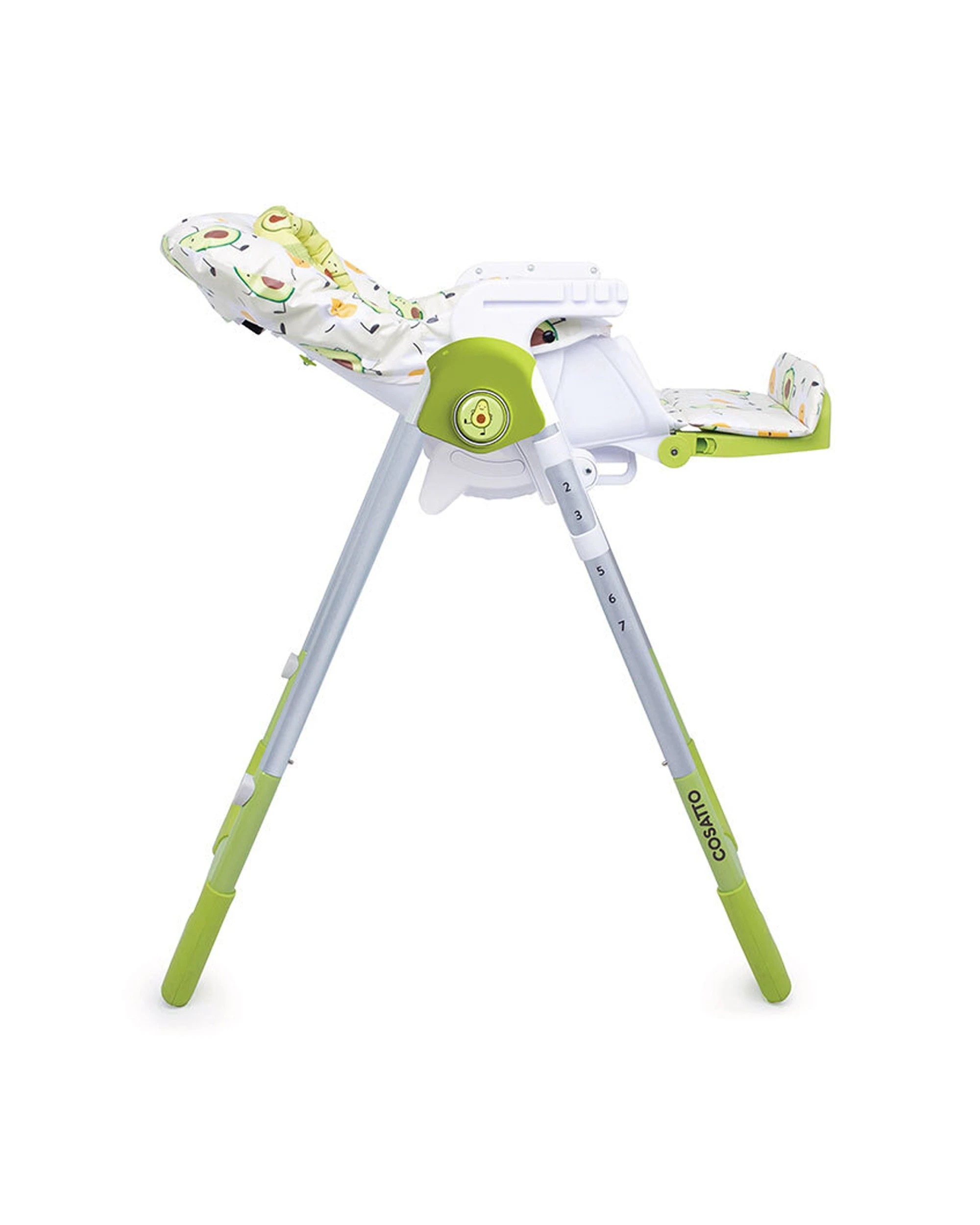7 Cosatto Noodle Baby Feeding Highchair 0m+ Reclining Seat Adjustable Height Easy Clean Avocados - Green, 7 of 7