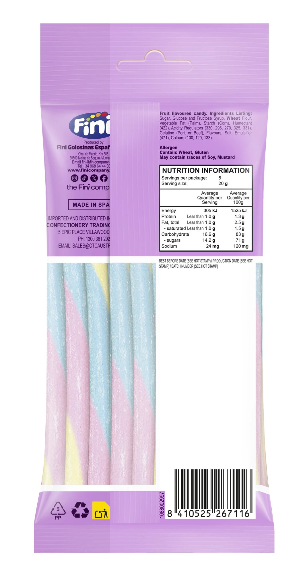 2 Fini Smooth Rainbow Pencils 100g, 2 of 2