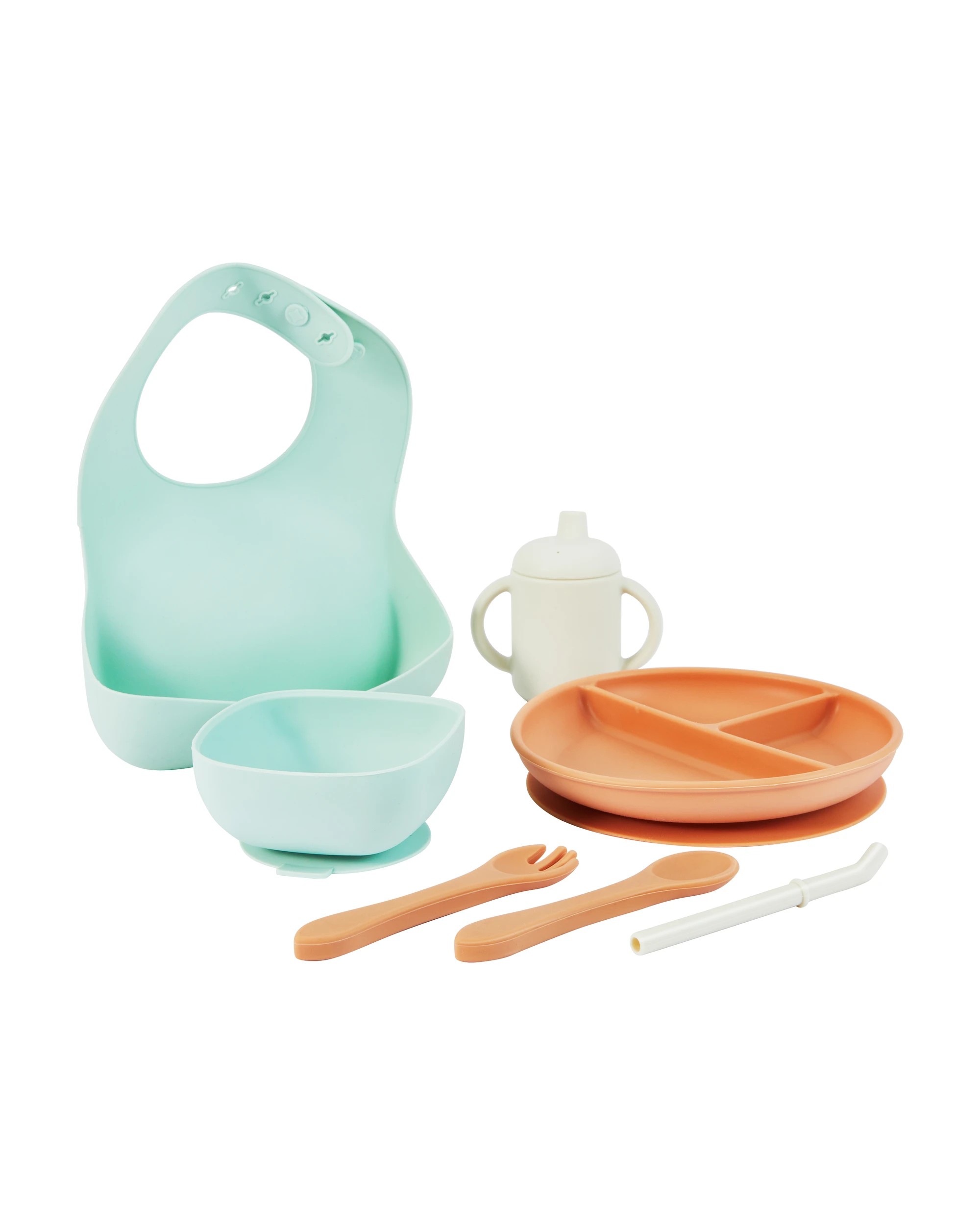 1 6 Piece Silicone Feeding Set, 1 of 6