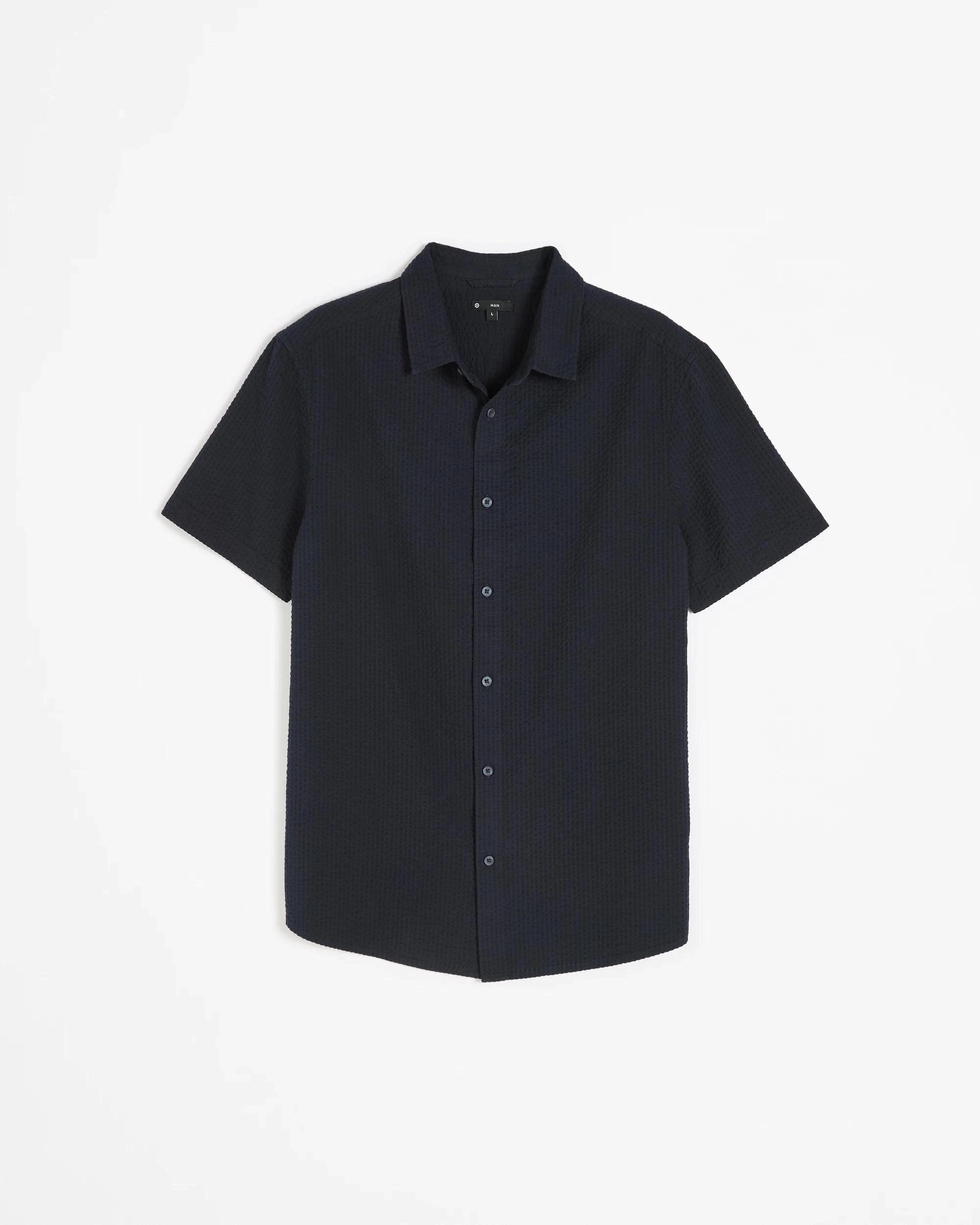 7 Target Australian Cotton Seersucker Shirt NAVY, 7 of 7