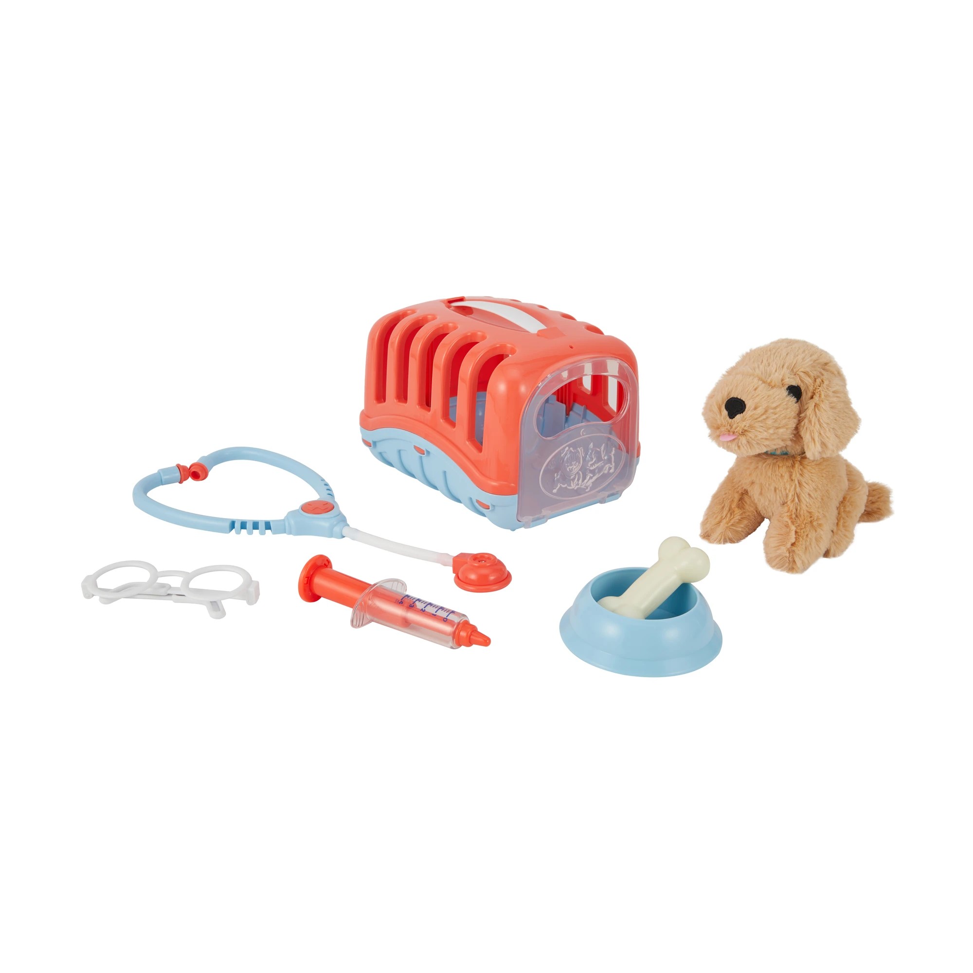 1 7 Piece Pet Care Carrier Playset, 1 of 10