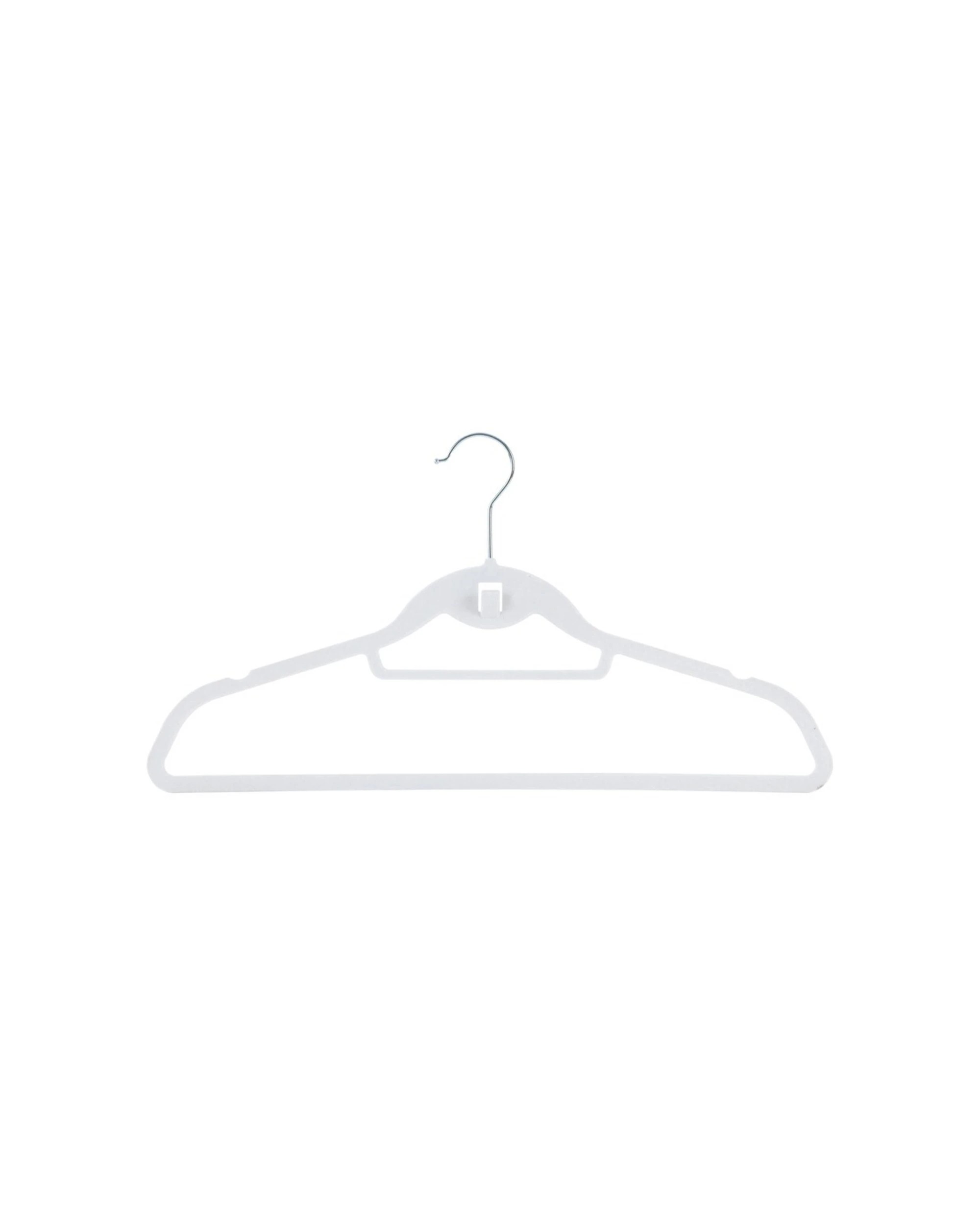 3 Boxsweden 15PK Velvet Hangers 44.5cm Non-Slip Space Saving Durable - White, 3 of 4