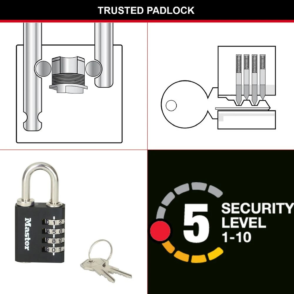 5 Masterlock Indoor Hybrid Padlock 40mm, 5 of 8