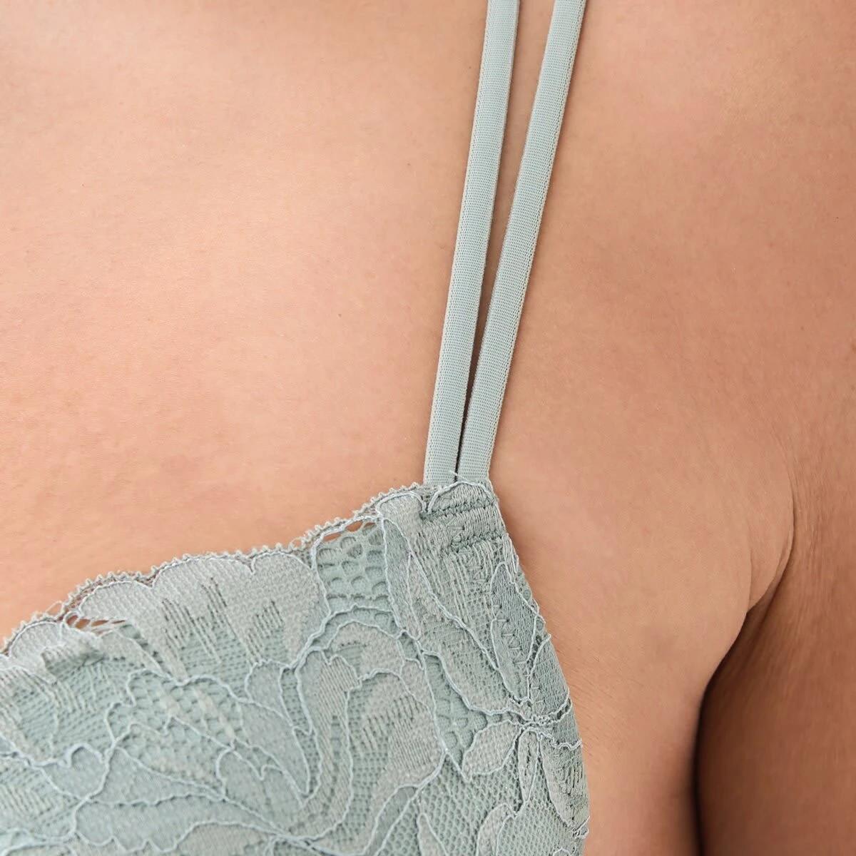 7 Co-ordinated Lace Push-Up Bra Ice Grn, 7 of 7