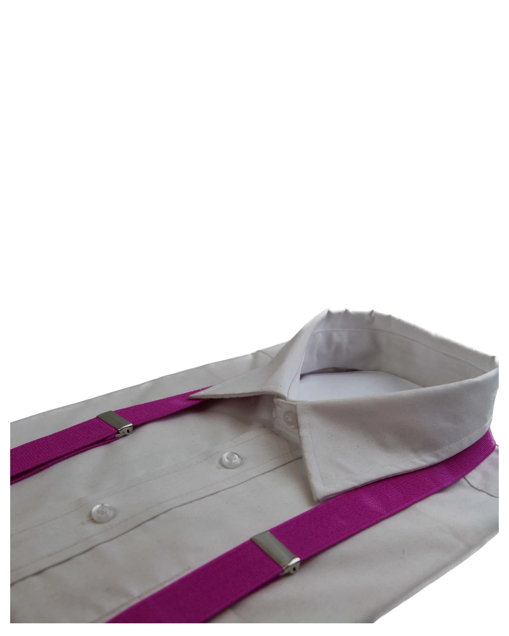 3 Zasel Mens Adjustable 100cm Magenta Suspenders - Pink, 3 of 3