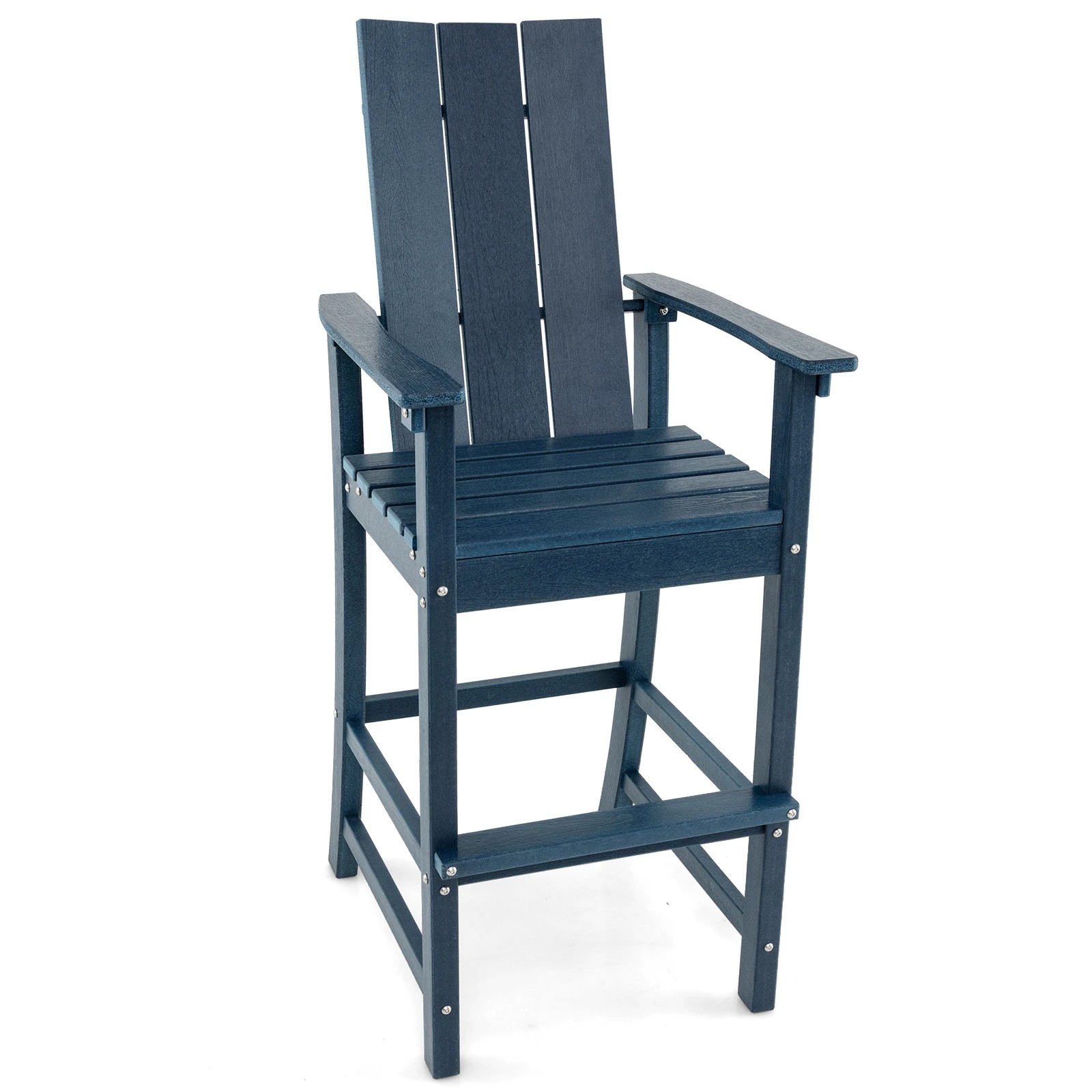 1 Costway Tall Adirondack Chair Outdoor Bar Stool Patio Bistro Chair Backyard & Garden, 1 of 3