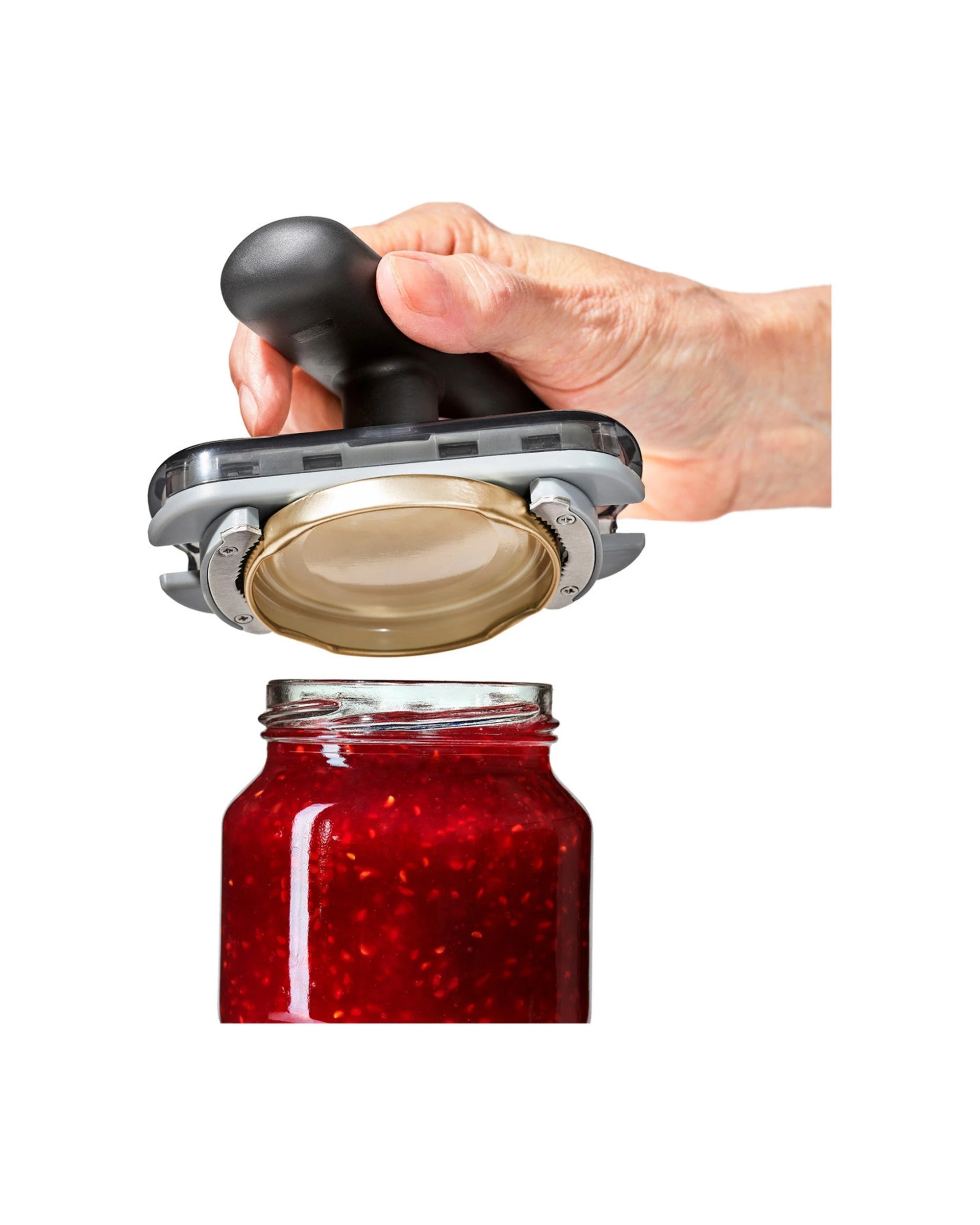 4 OXO Good Grips Adjustable Jar Opener with Non-Slip Base Pad, Stainless Steel, Black - Black, 4 of 7