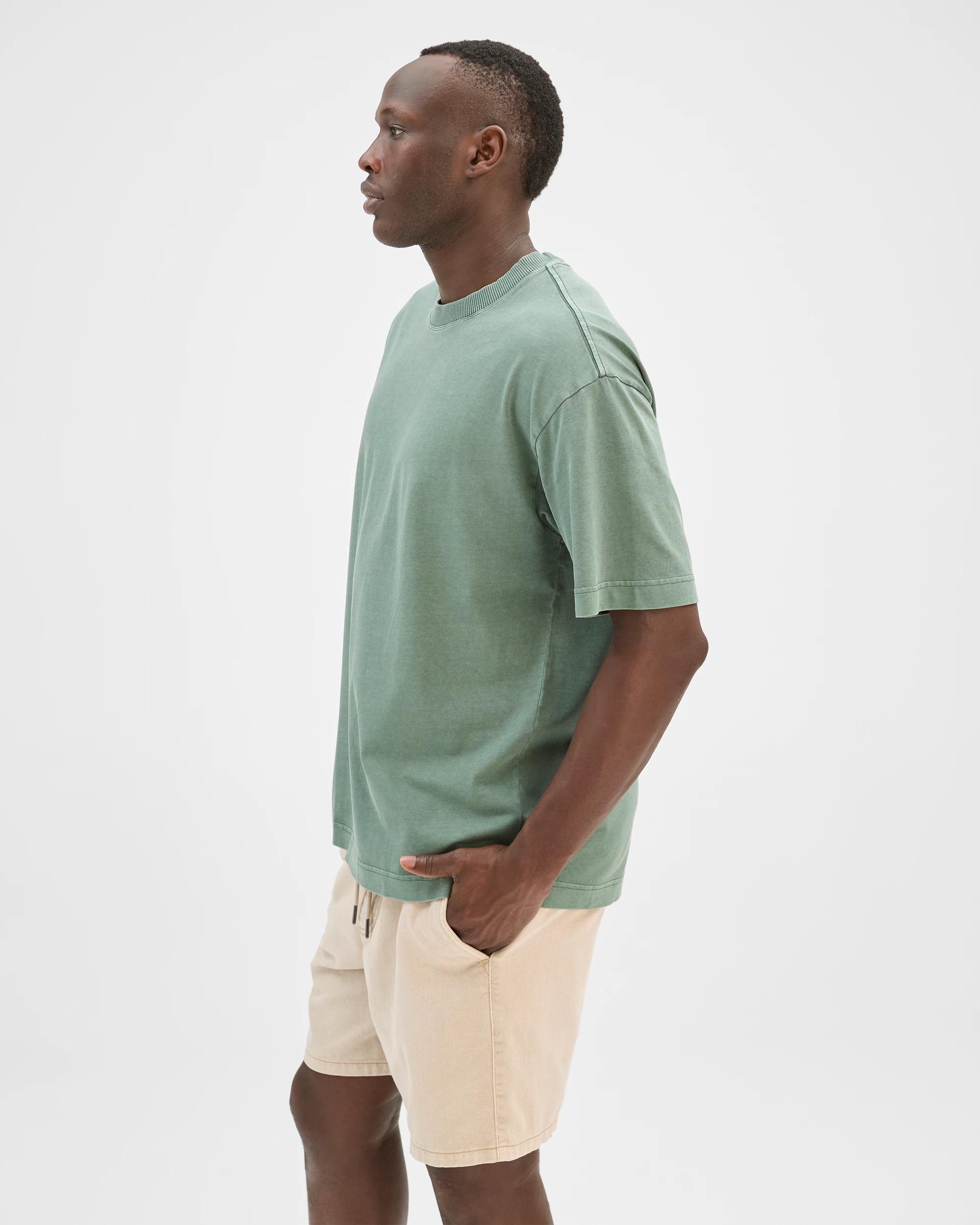 3 Commons Australian Cotton Boxy Heavyweight Core T-Shirt DARK FOREST, 3 of 6
