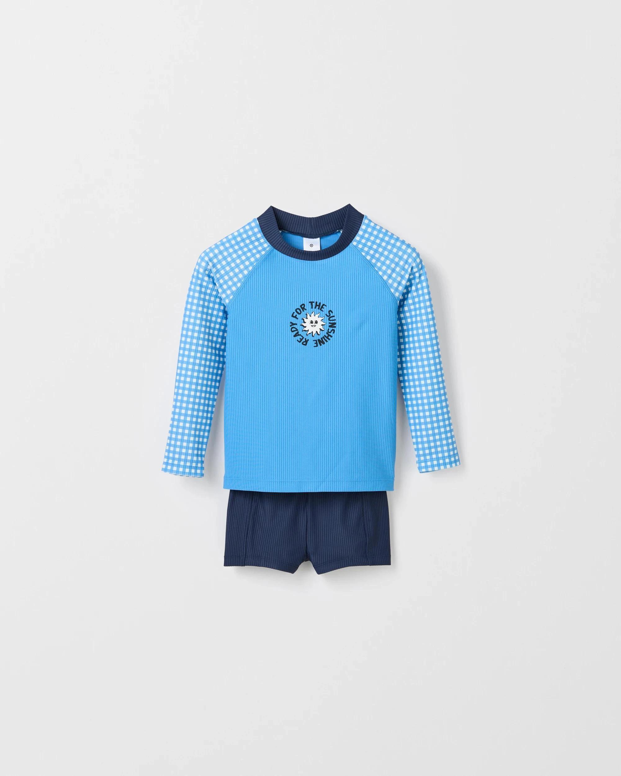 1 Target Ribbed Swim 2 Piece Set WASHED DAY GINGHAM, 1 of 2