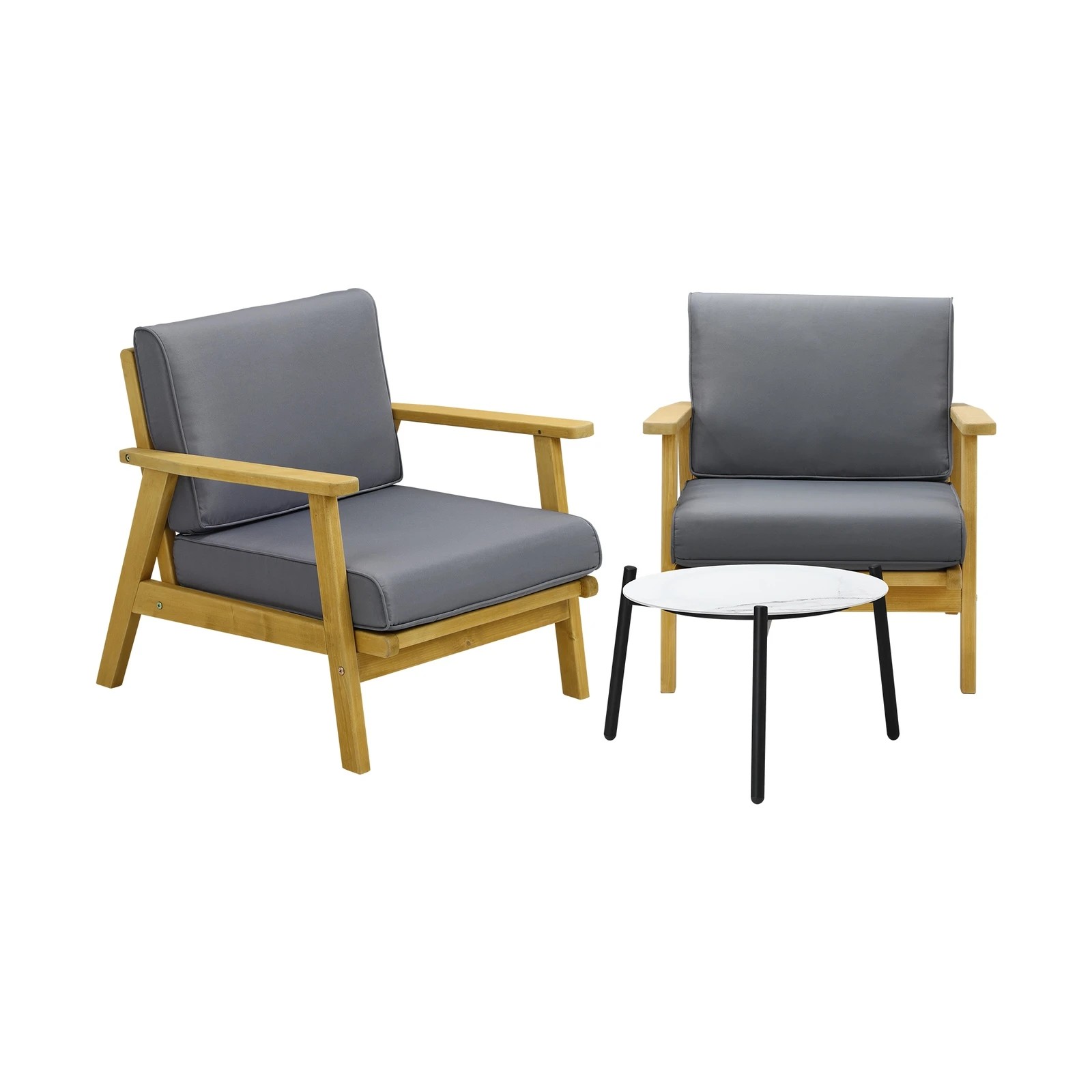 8 Livsip 3pcs Outdoor Lounge Set Patio Furniture Sets 50cm Coffee Side Table
 - Multi, 8 of 10