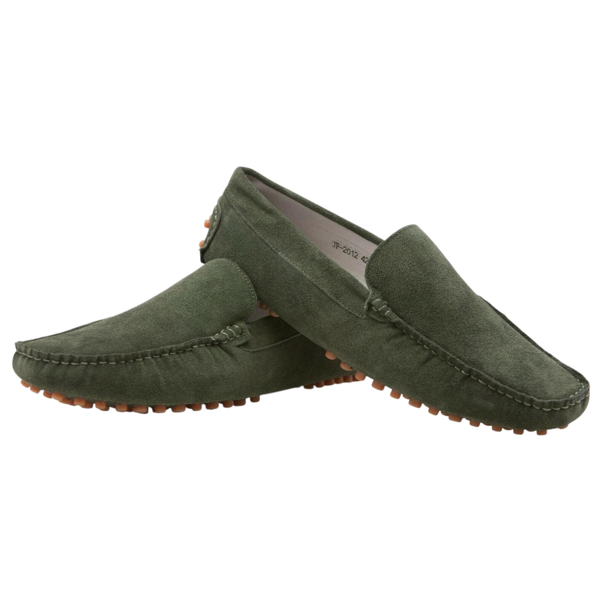 3 Zasel Mens Summer Boat Shoes Suede Casual Slip On Deck Driving Grip Loafers GREEN, 3 of 3