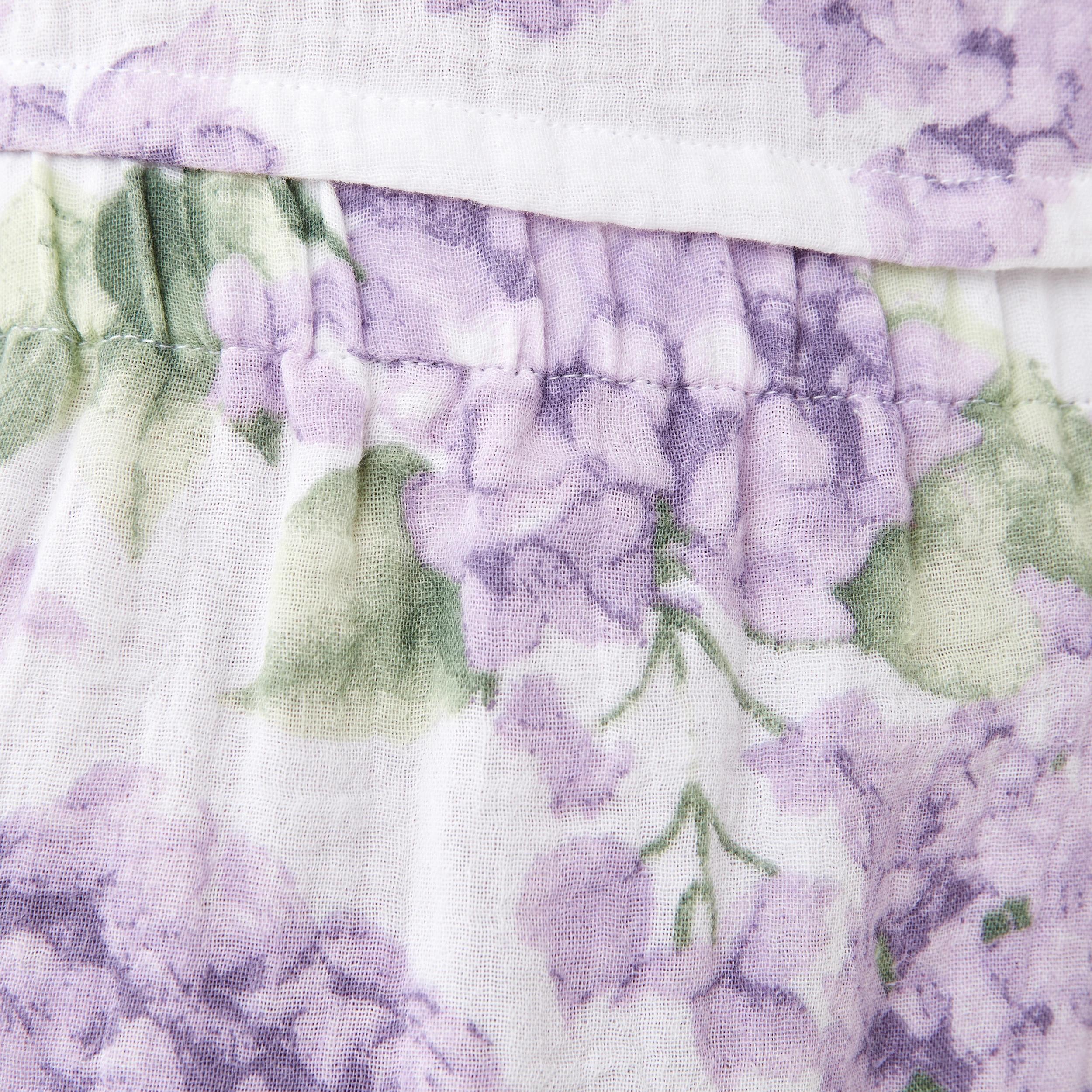 6 Short Sleeve Top and Shorts Double Cloth Frill Boxy Pyjama Set Hydrangea, 6 of 7