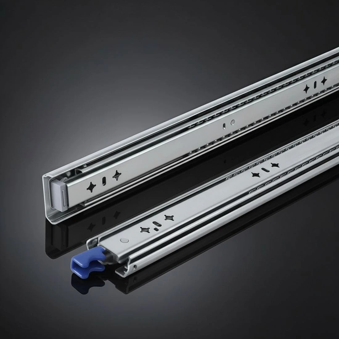 5 Giantz 2x Drawer Slides Heavy Duty Full Extension Locking 1150-2300mm Length - Silver, 5 of 8