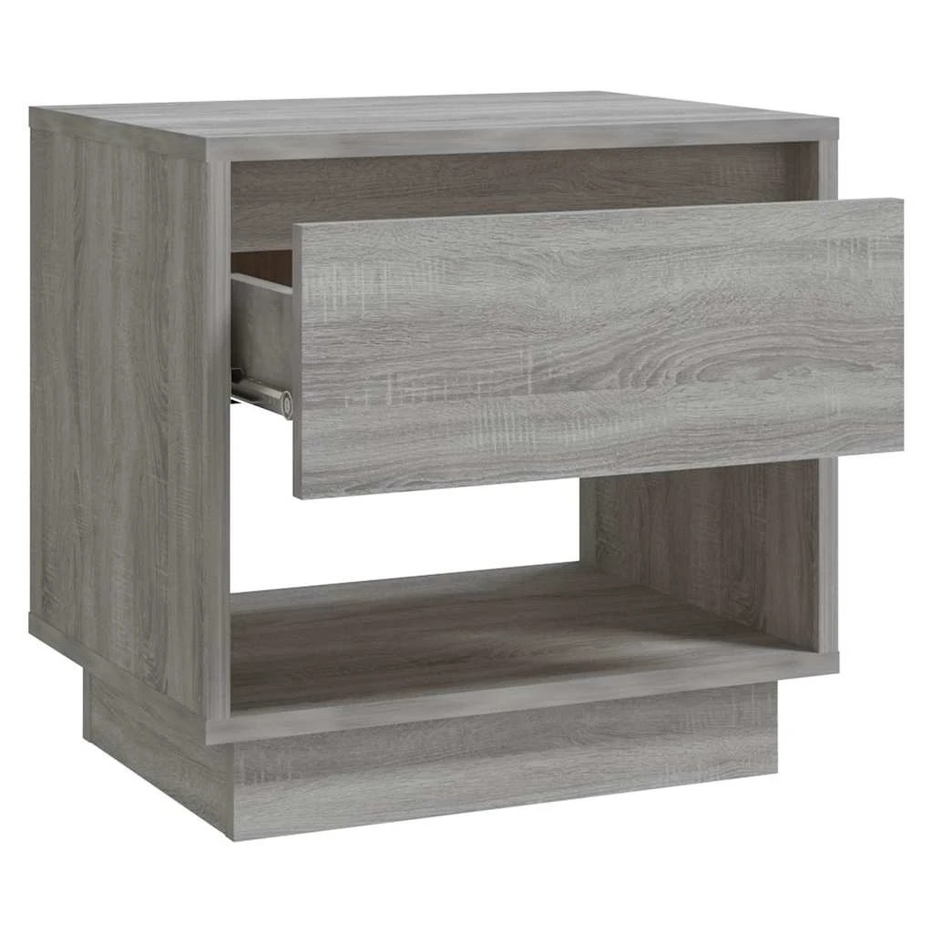 4 Vidaxl Bedside Cabinet Bedside Cabinet, Bedside Cabinets - Grey, 4 of 8