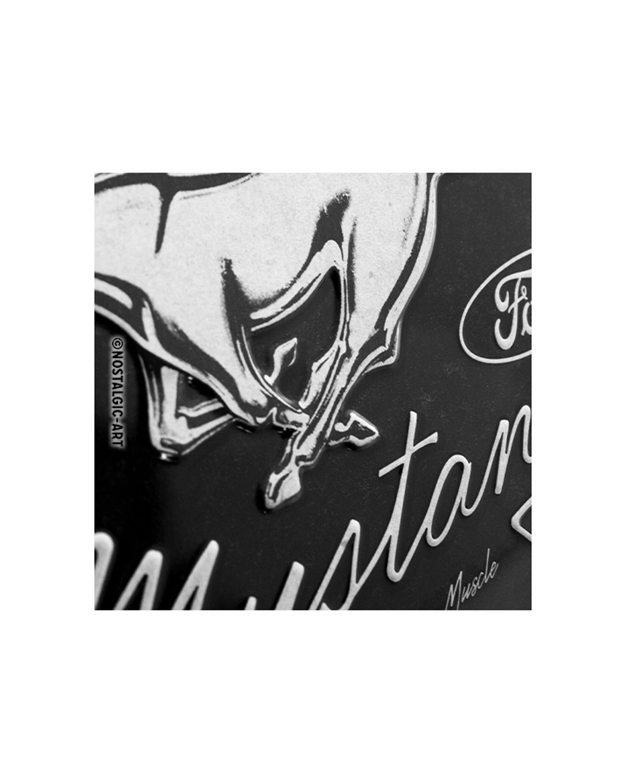 2 Nostalgic-Art Medium 20x30cm Metal Wall Art Sign Plaque - Ford Mustang Horse Logo - Multi, 2 of 4