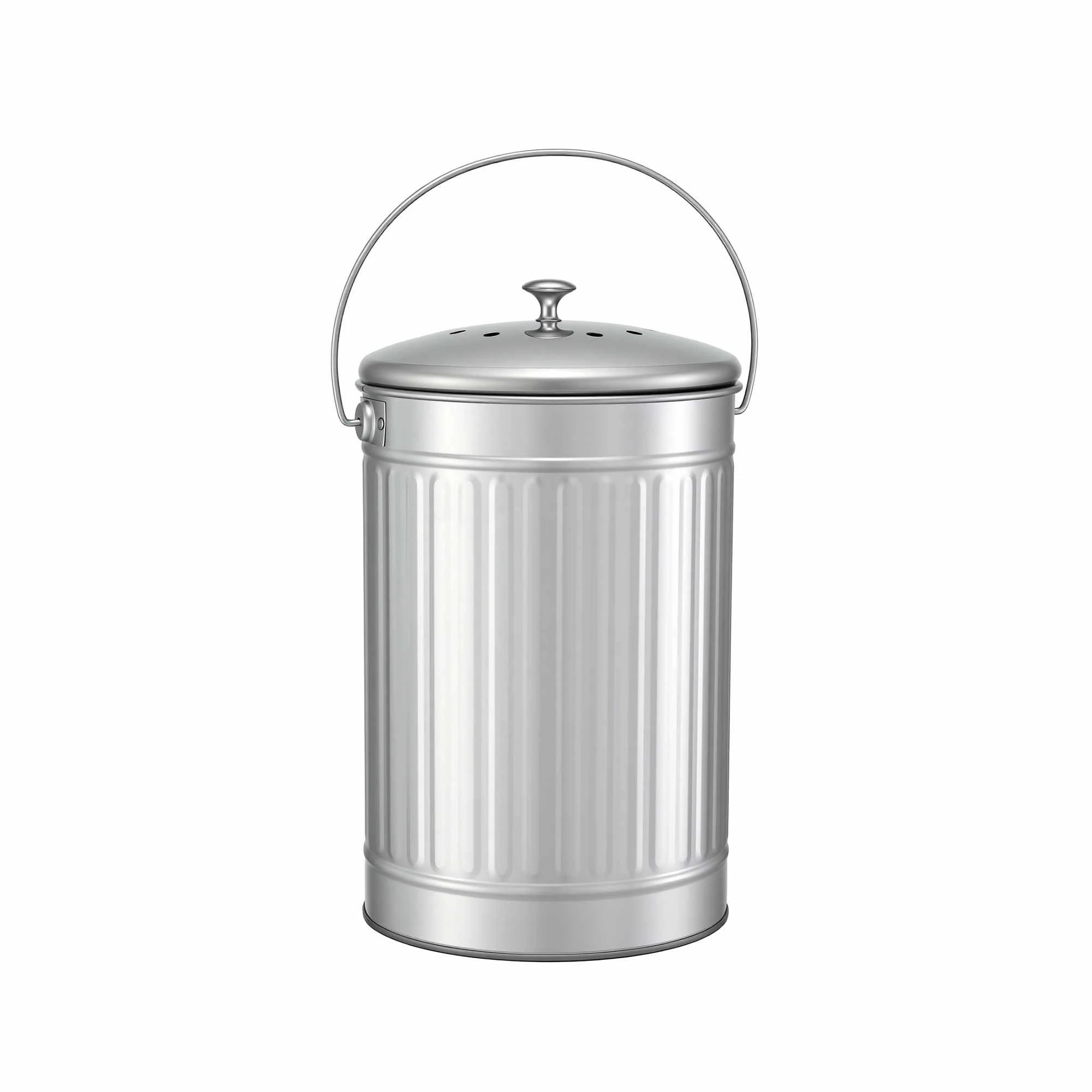 3 Gardeon Kitchen Compost Bin 6L Food Waste Bin - Silver, 3 of 8