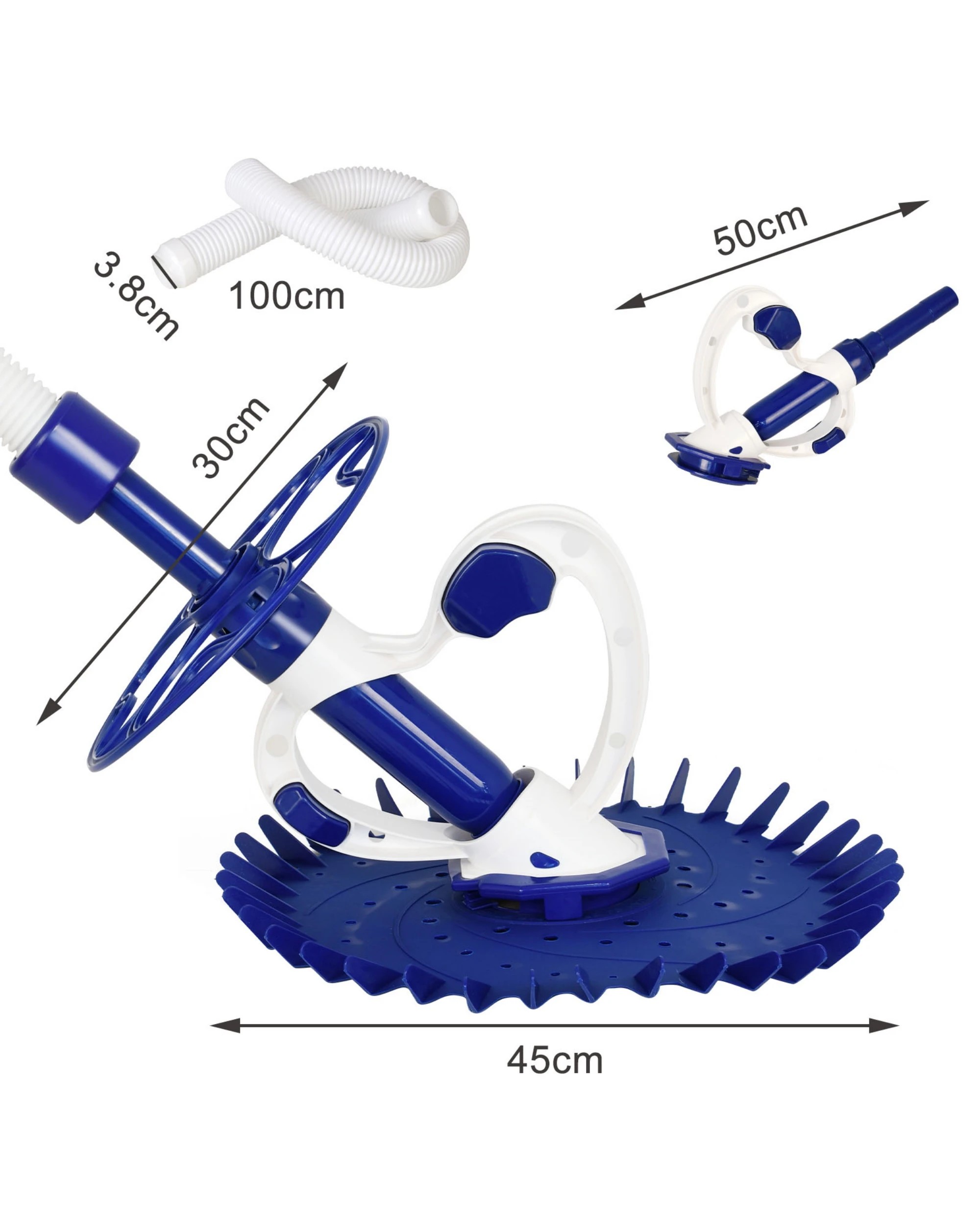 2 Advwin Automatic Pool Vacuum Cleaner with 100cm Hose - Blue, 2 of 7