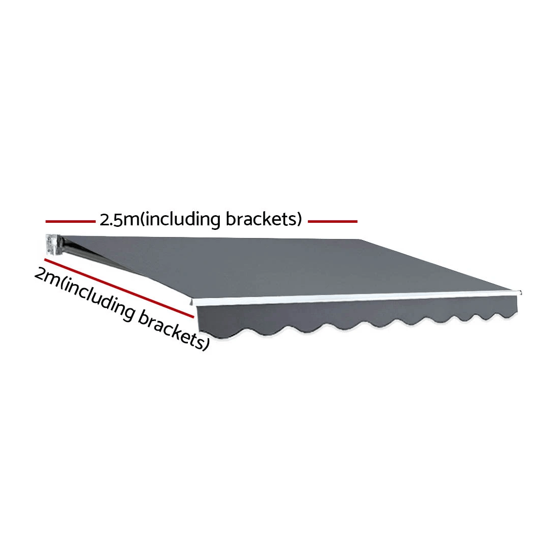 2 Instahut Retractable Folding Arm Awning Motorised Sunshade 2.5Mx2M - Multi, 2 of 2