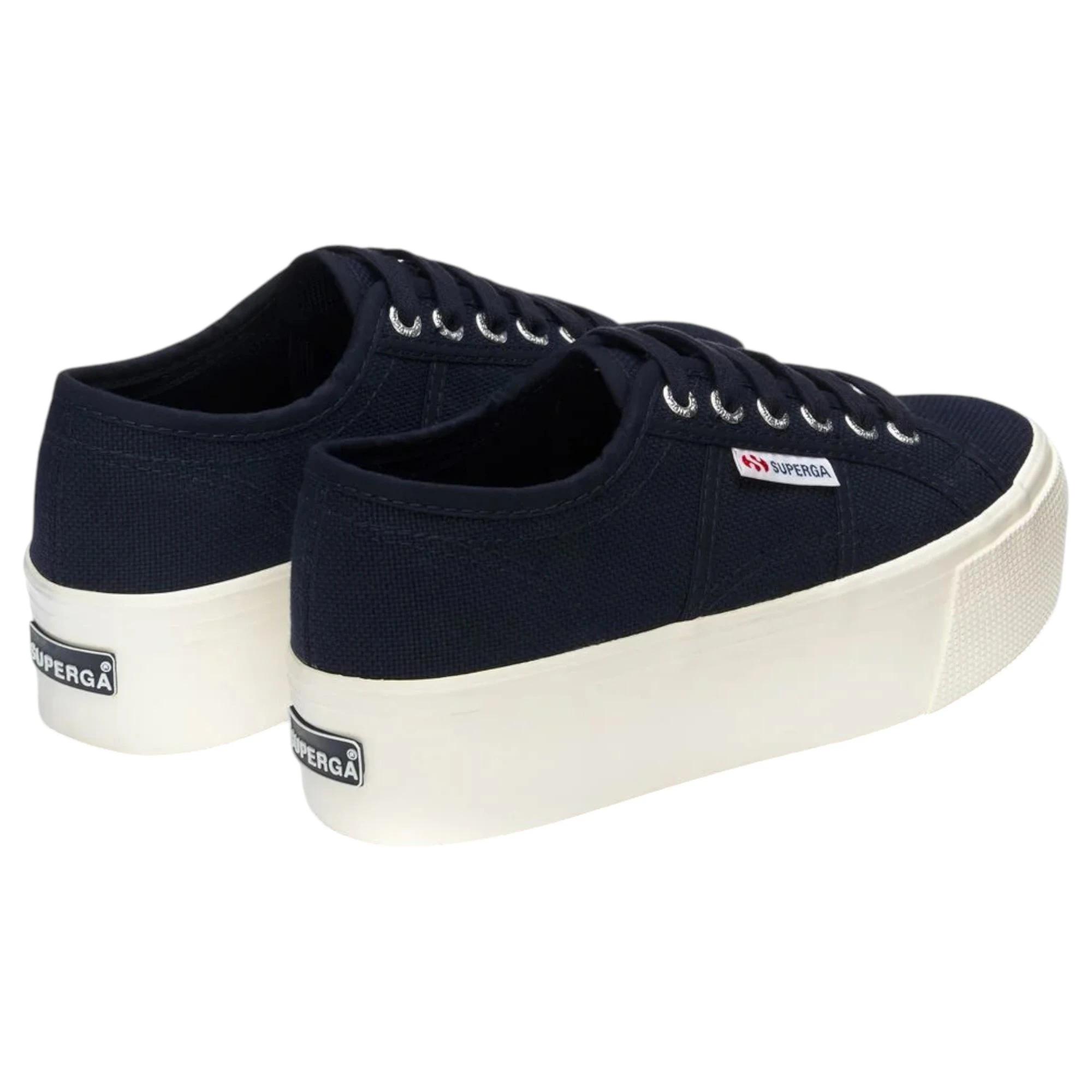 1 Superga Unisex 2790 Platform Navy Casual Shoes NAVY, 1 of 5