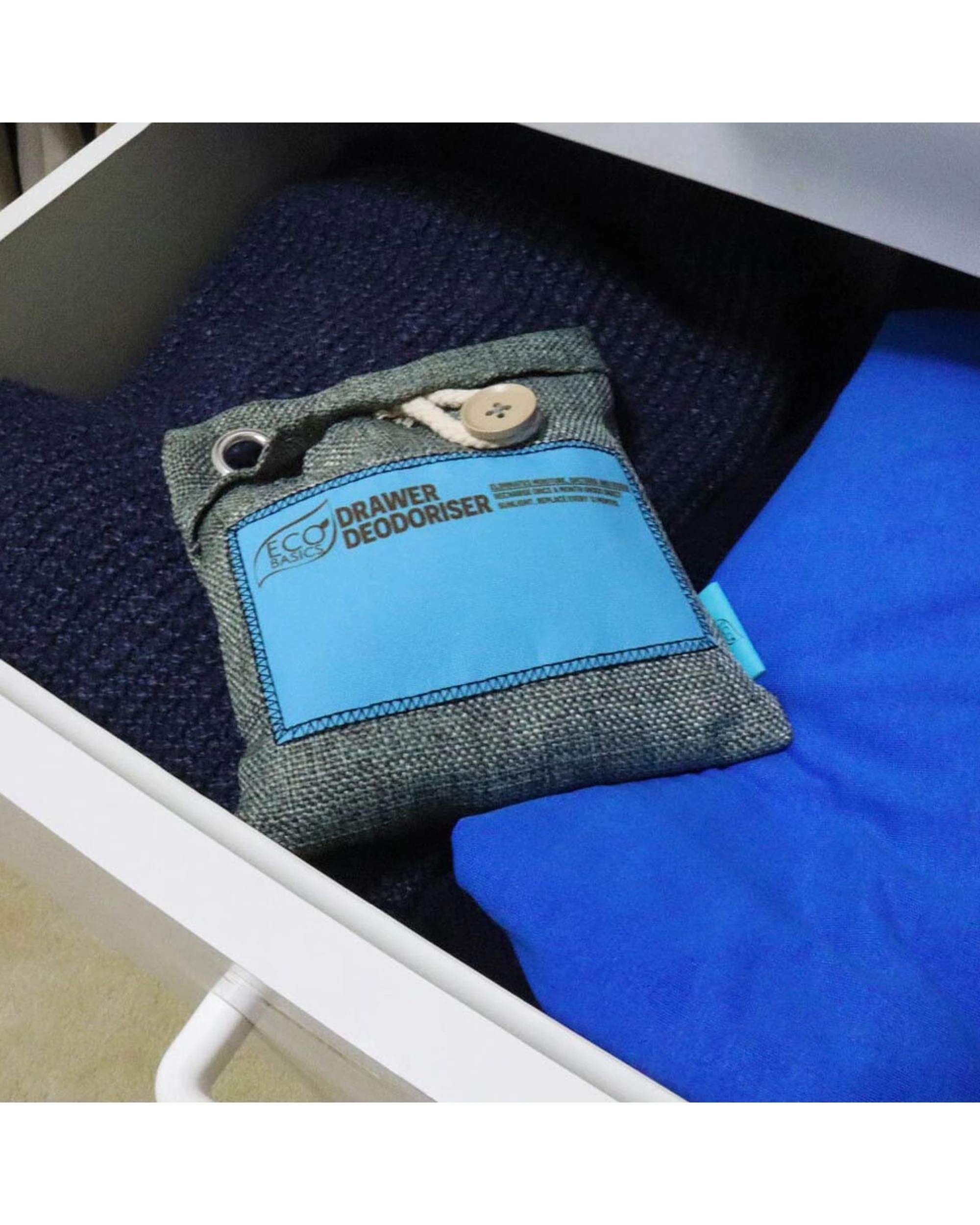 4 Eco Basics 2PK Natural Reusable Moisture Absorber Drawer Deodoriser Pack - Multi, 4 of 4