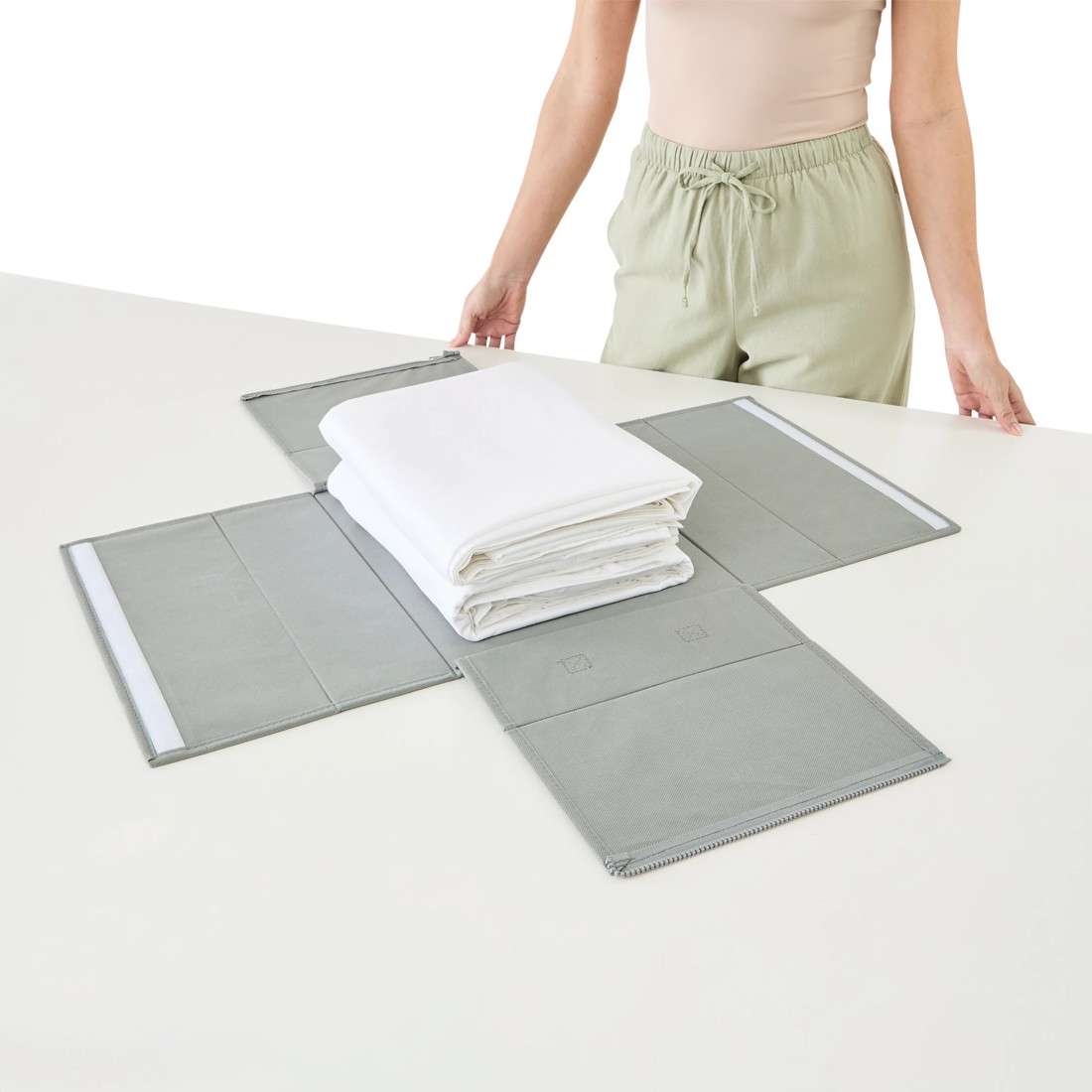 8 Linen Look Bed Linen Box - Charcoal, 8 of 10