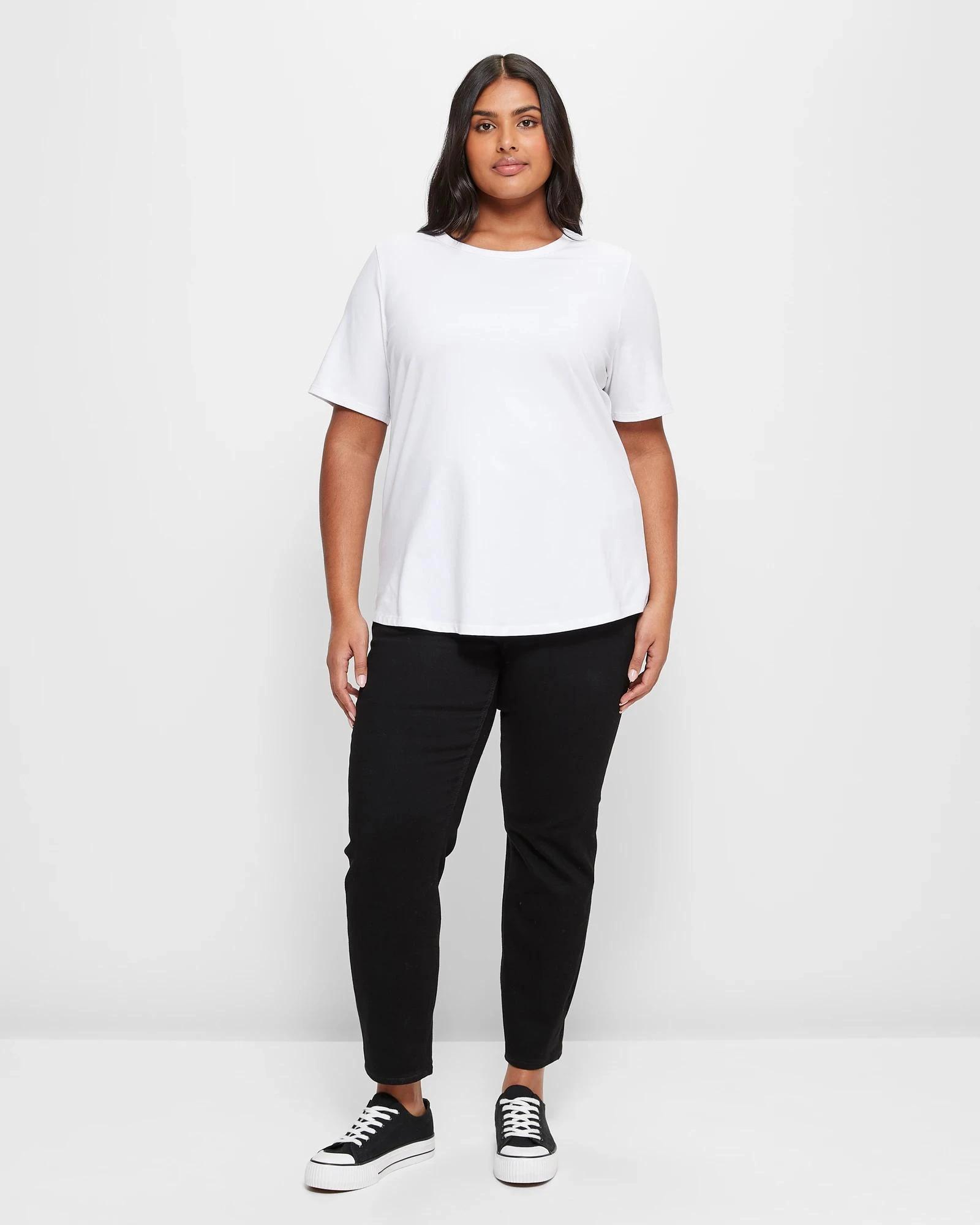 2 Target Plus Size Australian Cotton T-Shirt WHITE, 2 of 5