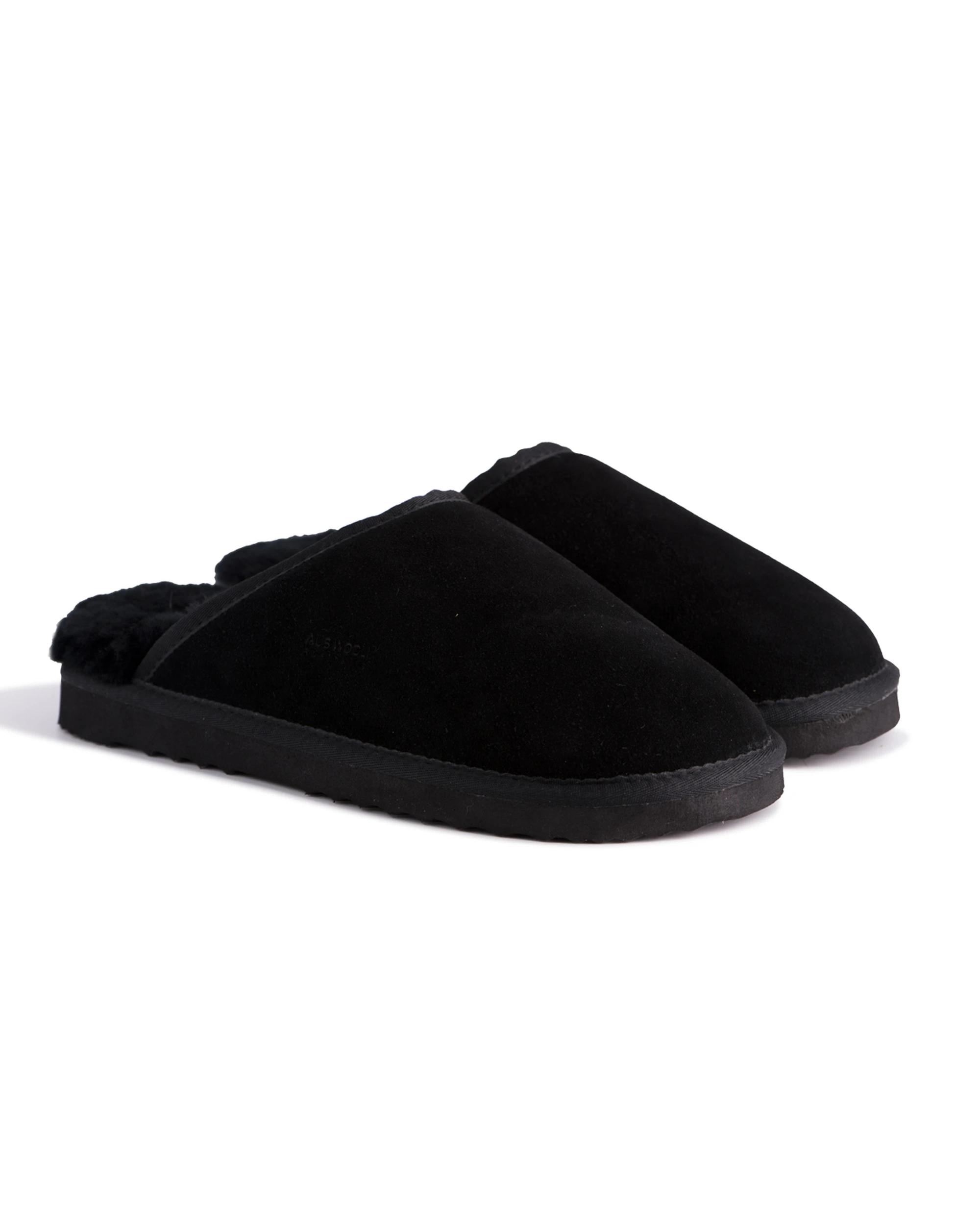 5 AUS WOOLI Sheepskin Wool Manly Slippers BLACK, 5 of 5