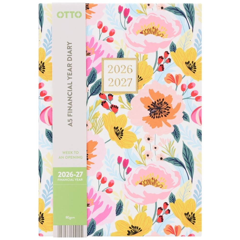1 Otto A5 Week to View FY26/27 Diary Fun Floral, 1 of 7