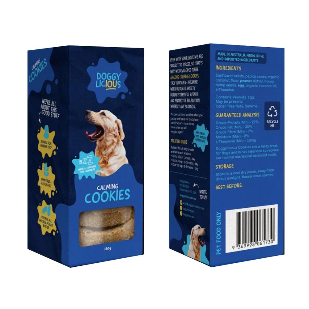 2 Doggylicious Dog Treat Calming Cookies 180g, 2 of 2
