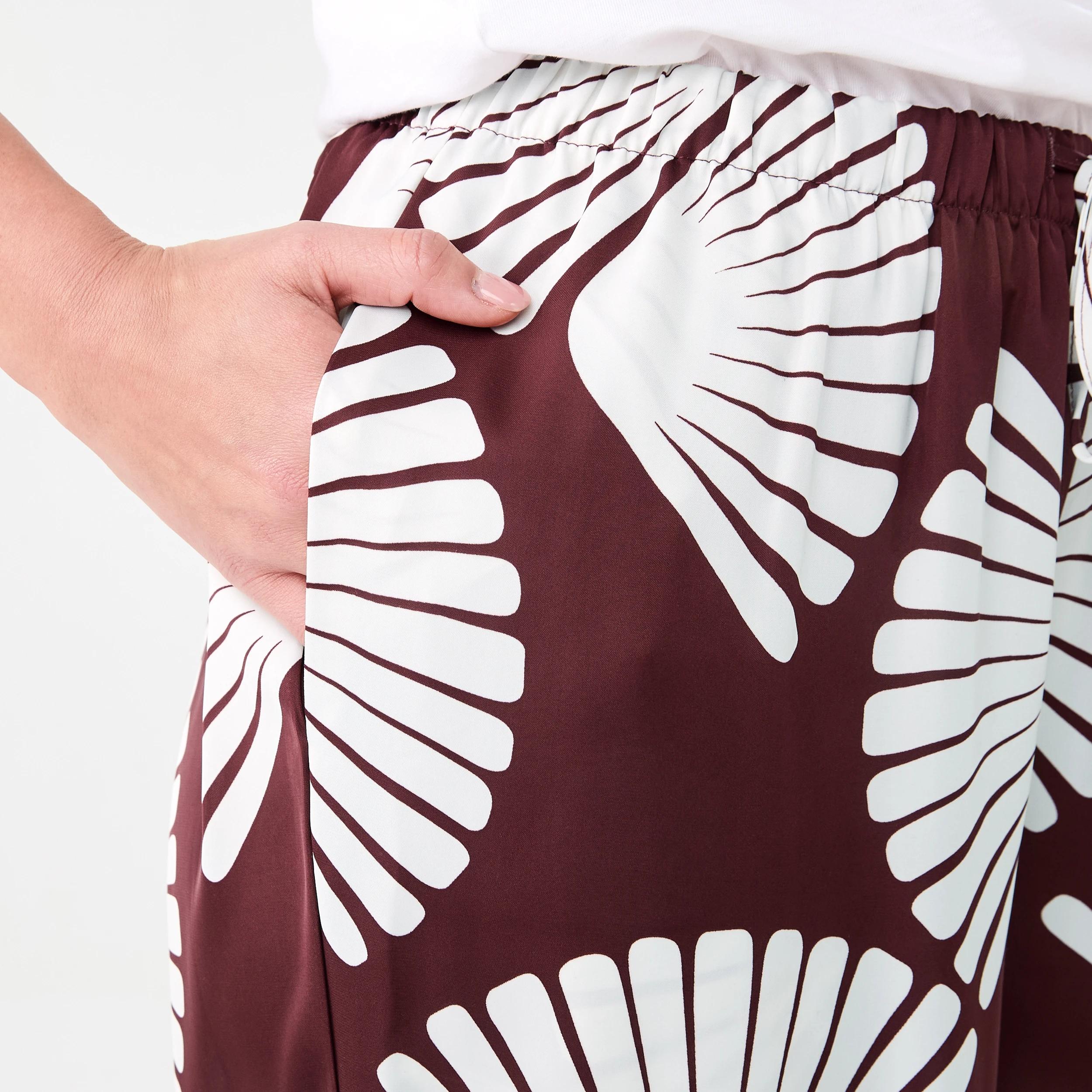 5 Satin Pants FAN DARK HENNA, 5 of 5