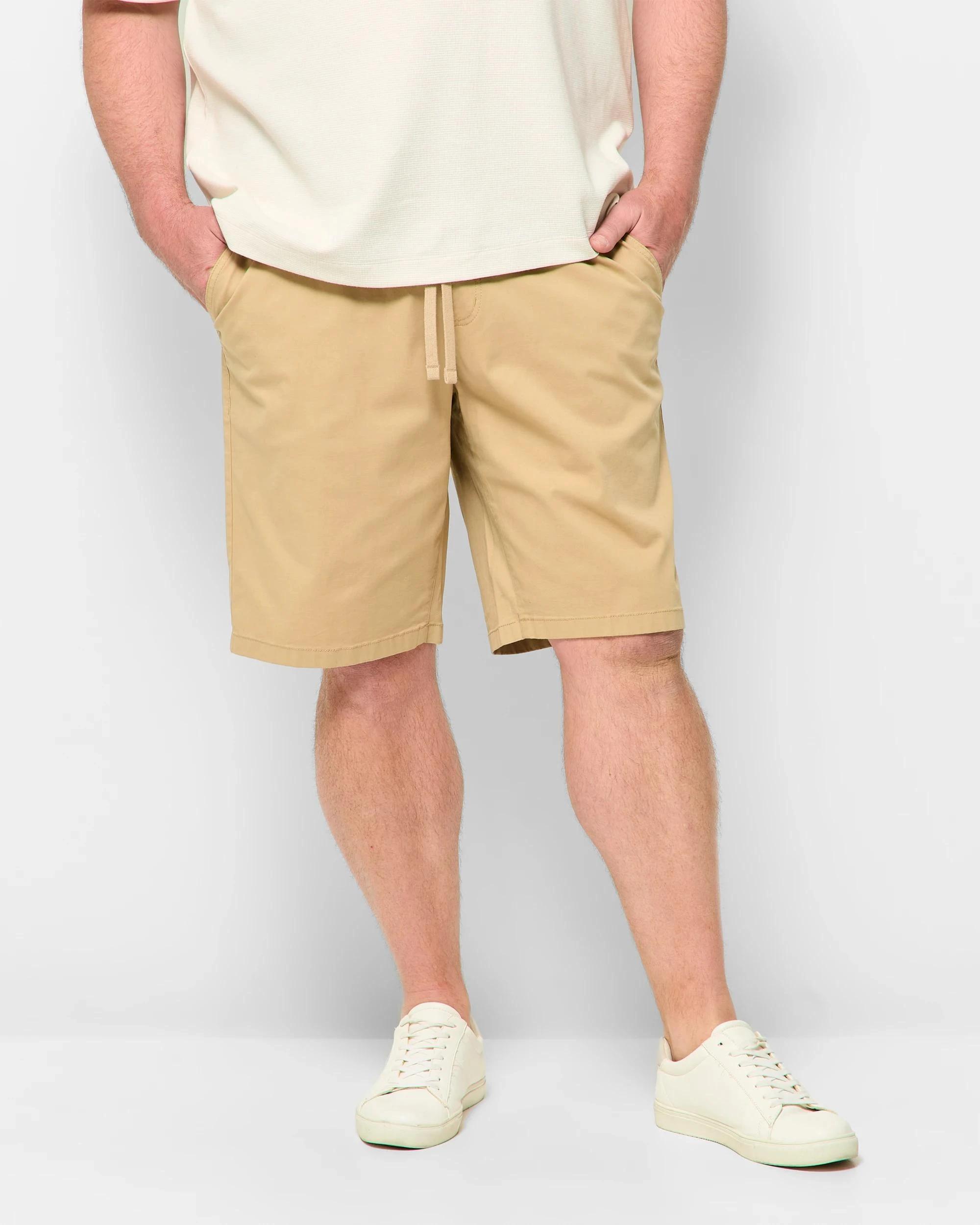 1 Target Man Plus Plus Size Australian Cotton Byron Shorts STONE, 1 of 5