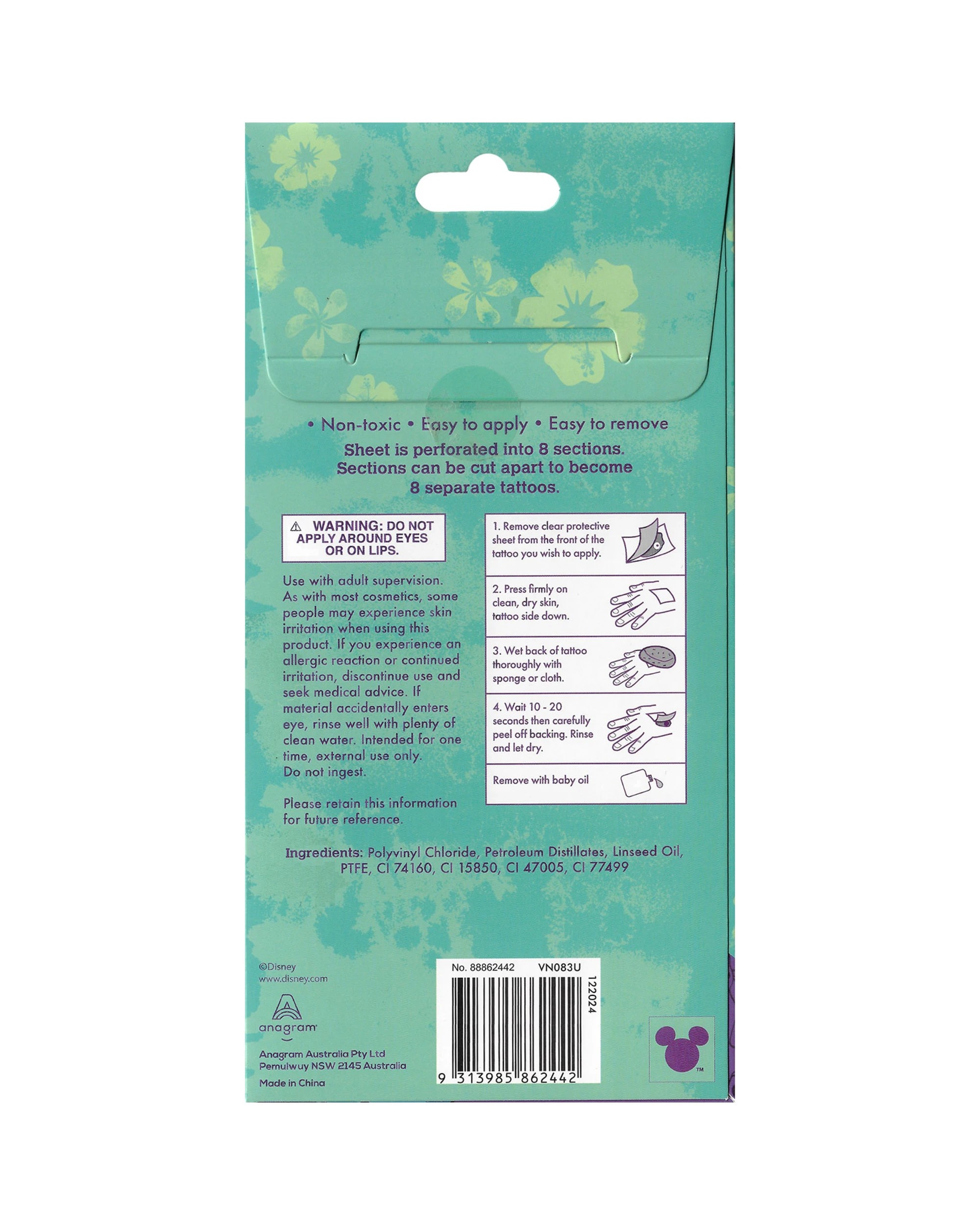 3 Amscan Lilo and Stitch Tattoos Pack of 8, 3 of 3