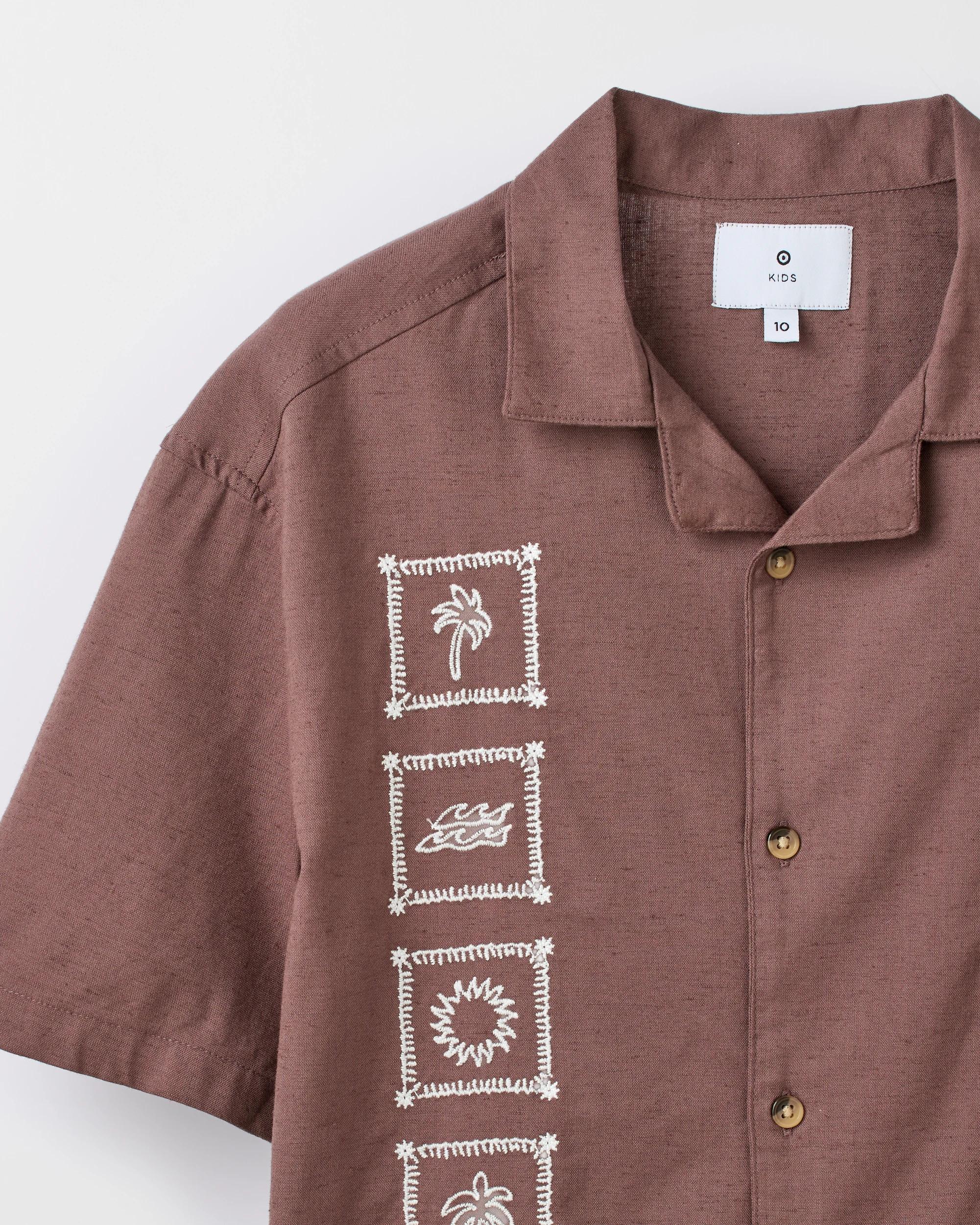 6 Target Embroidery Shirt BROWN, 6 of 6