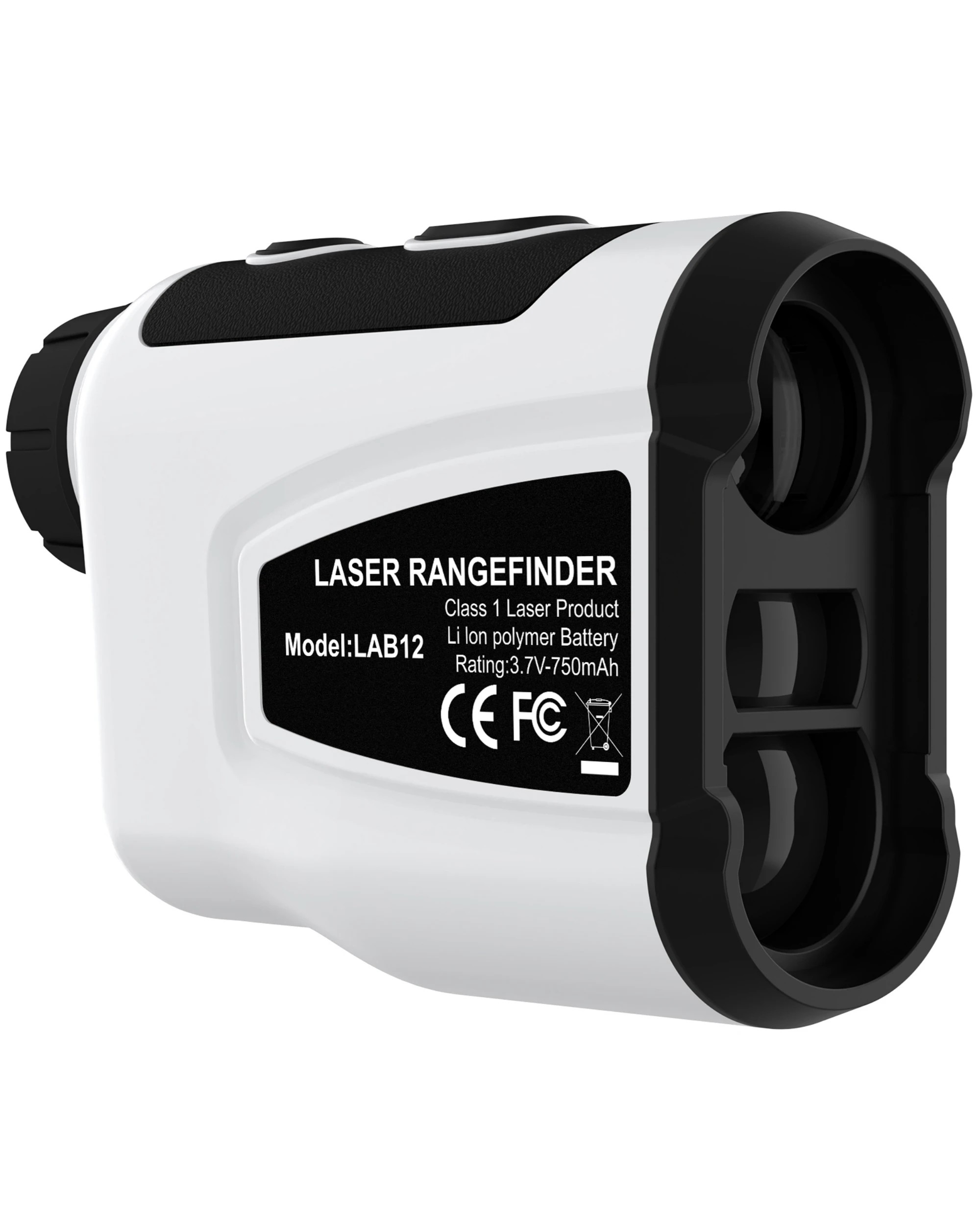 2 Advwin 1200m Laser Golf Rangefinder with Flag Lock - White, 2 of 7