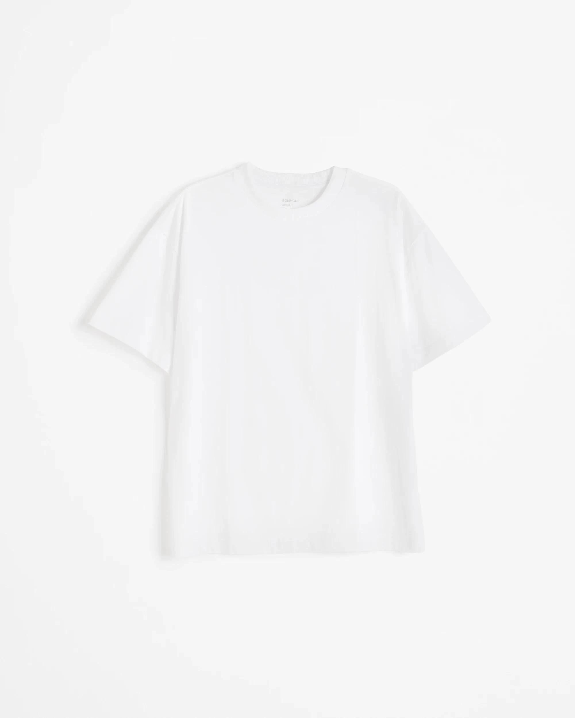 8 Commons Australian Cotton Oversized Heavy Core T-Shirt WHITE, 8 of 9