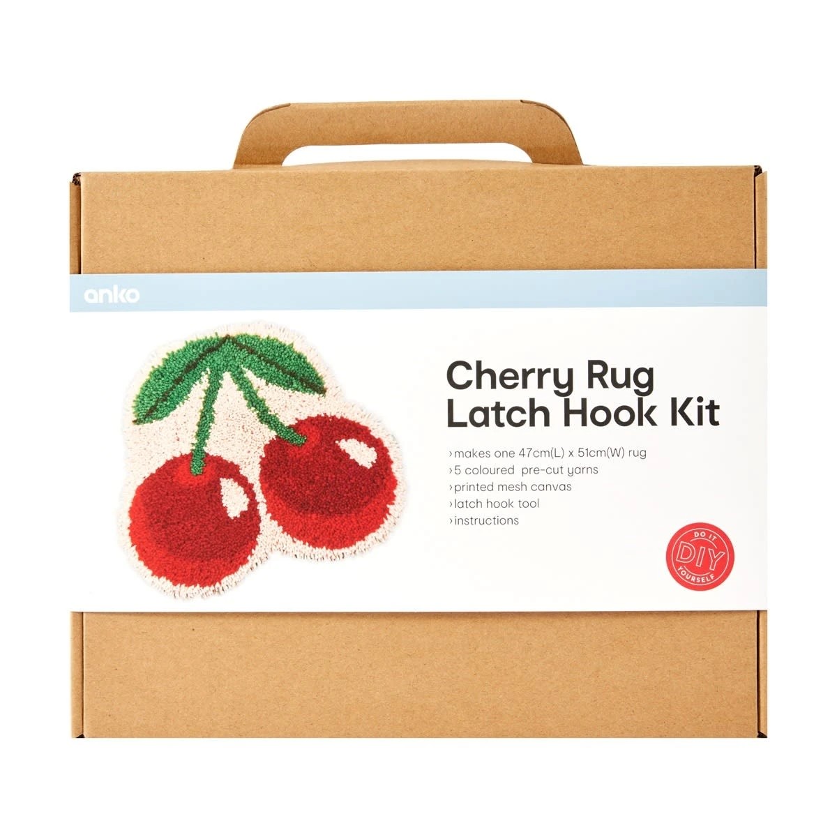 1 Cherry Rug Latch Hook Kit, 1 of 3