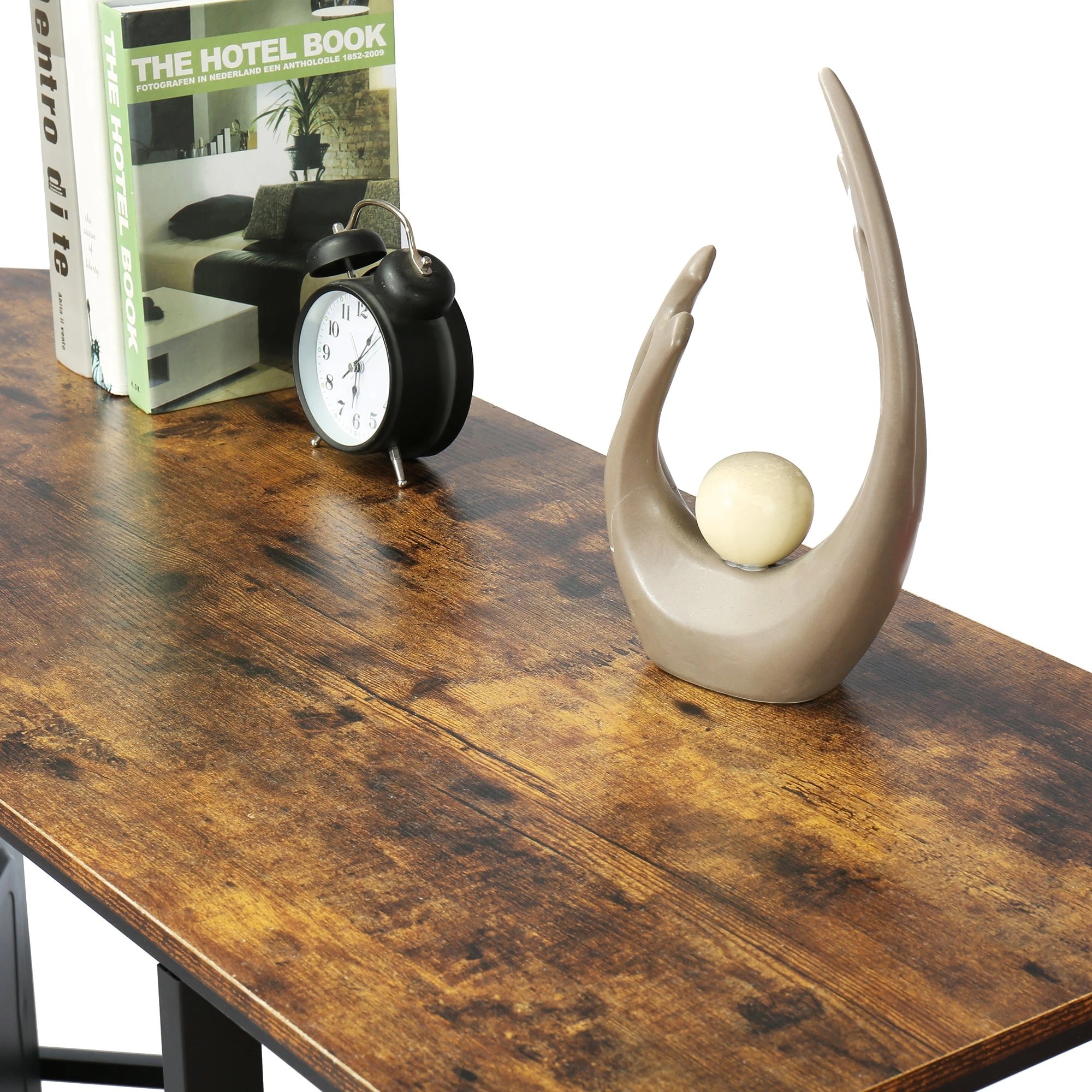 4 Foret Computer Desk Lshape Office Corner Table Storage Study Work Metal Antique, 4 of 10