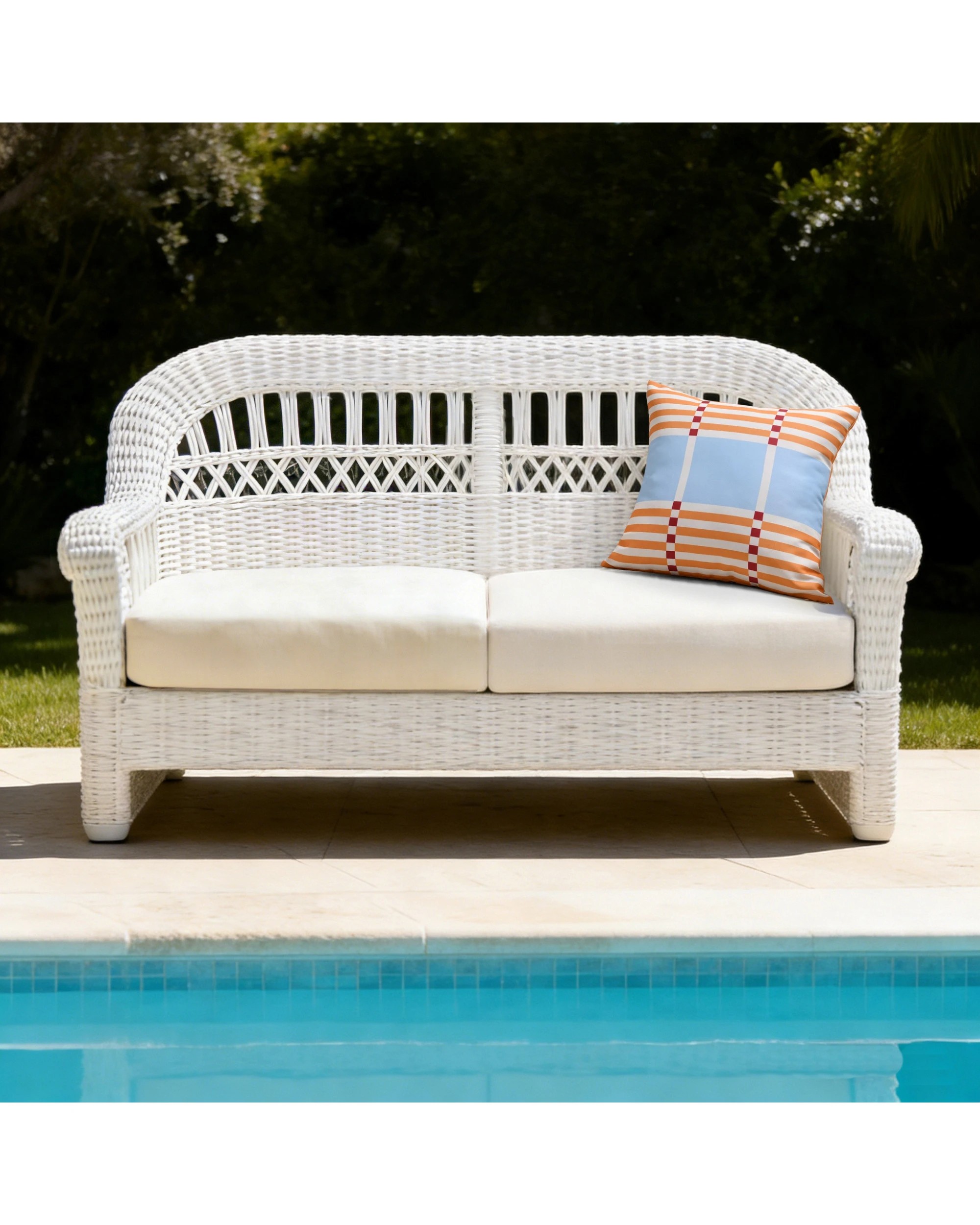 7 Vibes Riviera Printed Outdoor Cushion 50x50cm - Mustard, 7 of 8