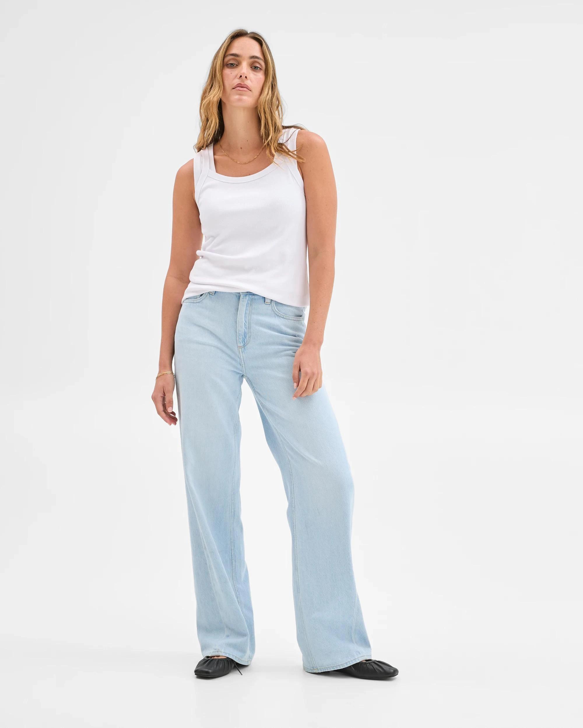 3 Target Denim Imogen Mid Rise Wide Leg Jeans SUNBLEACHED, 3 of 5