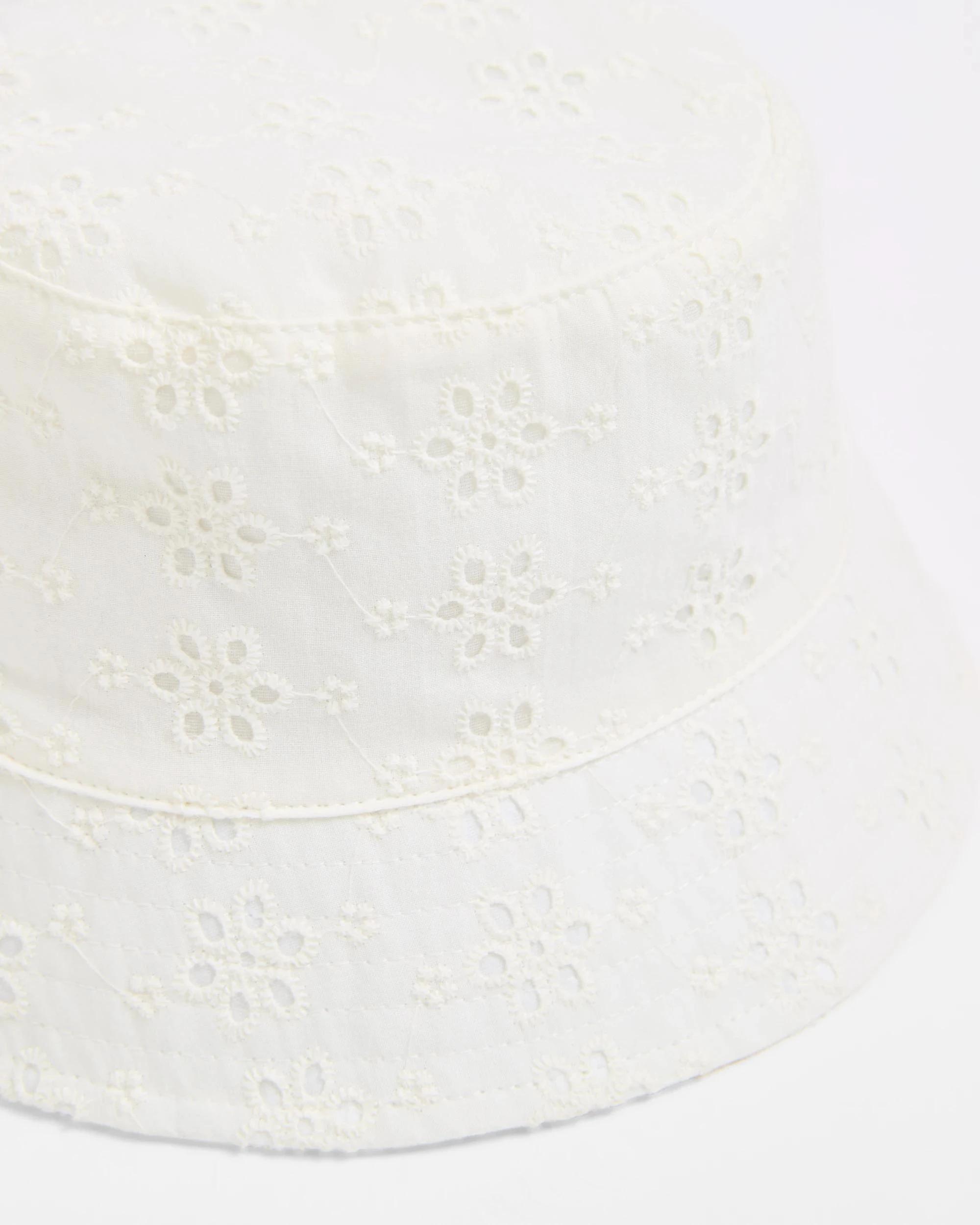 2 Target Kids Broderie Bucket Hat WHITE, 2 of 2