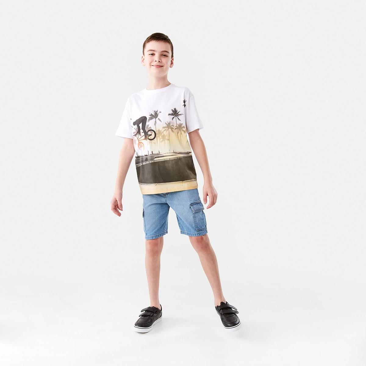 6 Short Sleeve All Over Print T-shirt Wht Skate, 6 of 9