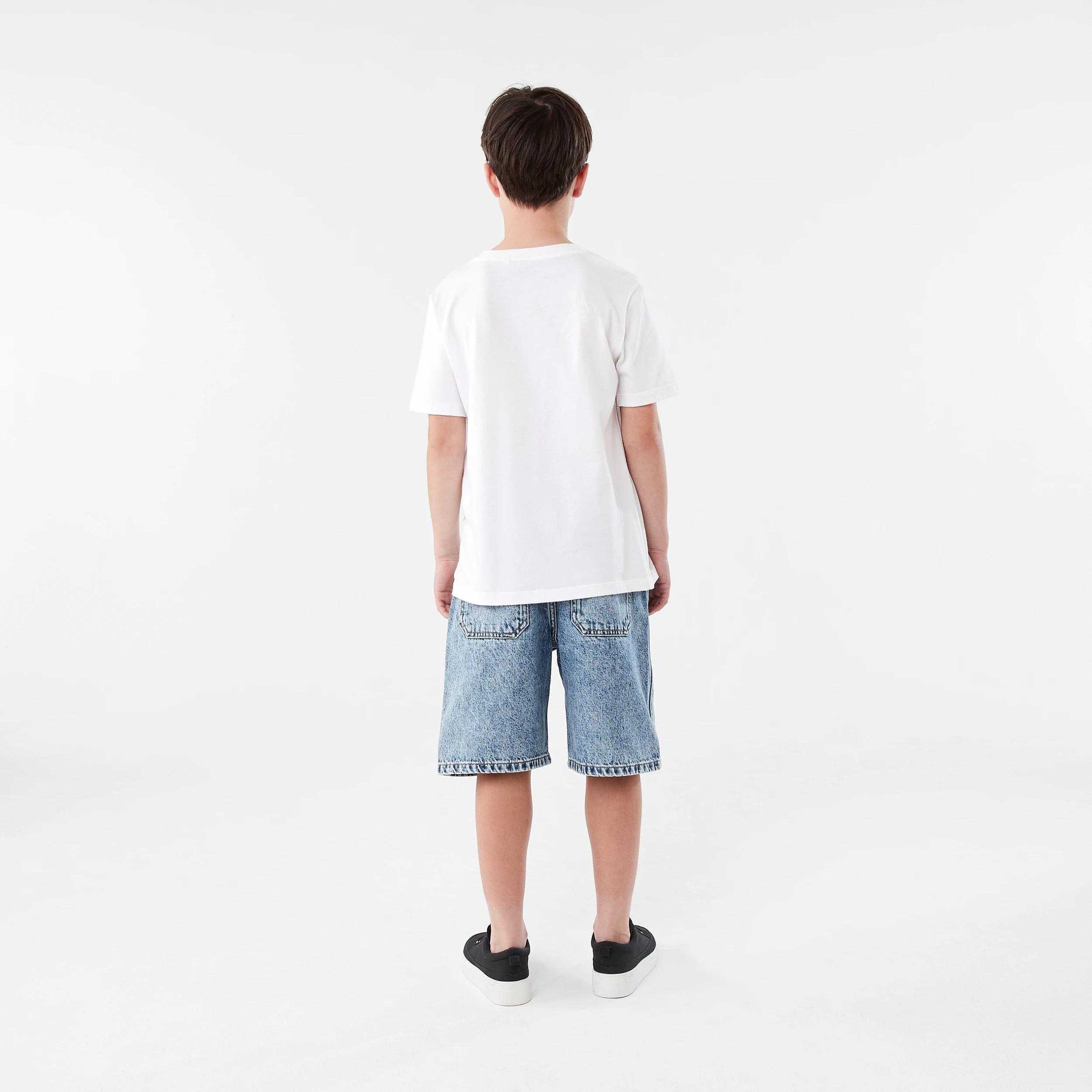 6 Longline Denim Shorts LIGHT WASH, 6 of 6