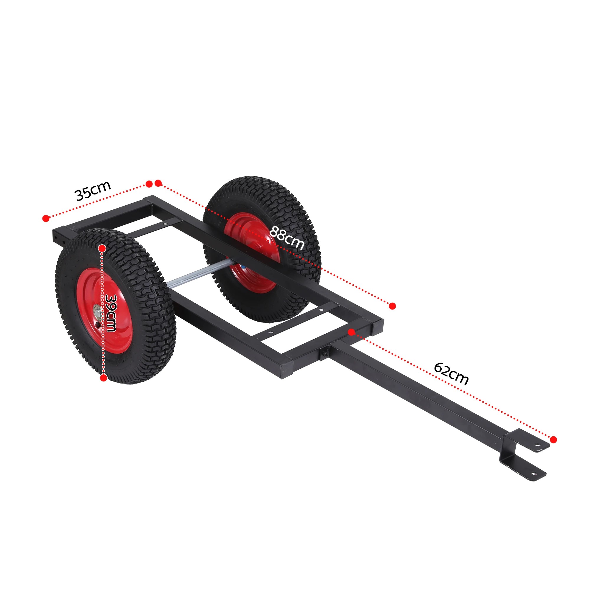 2 Giantz 150kg ATV Garden Trailer Weed Sprayer Tow Behind Cart Ride on Mower Attachment - Black, 2 of 9