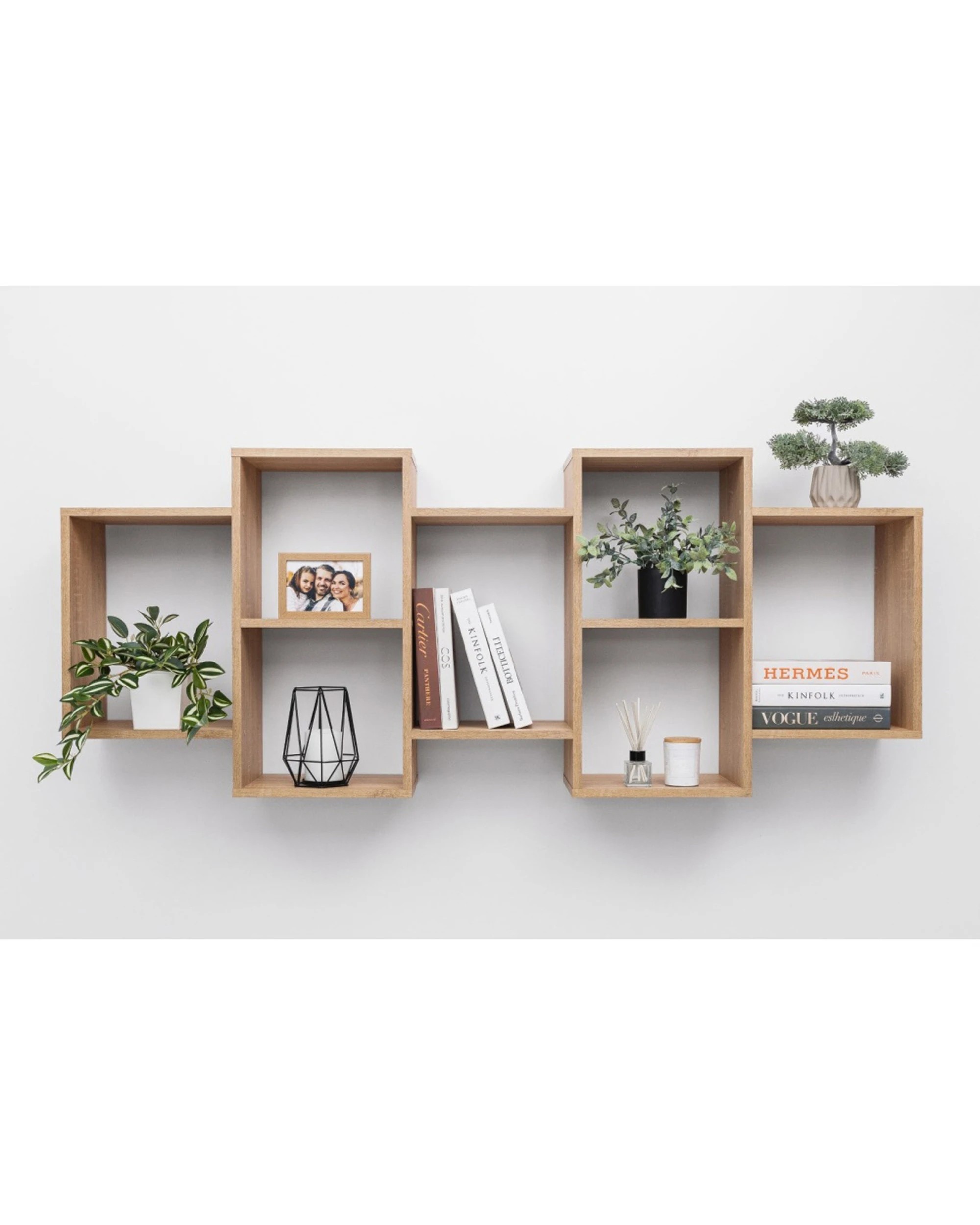 2 European Cabinetry Lisbon Decorative Display Shelf Oak - Natural, 2 of 3